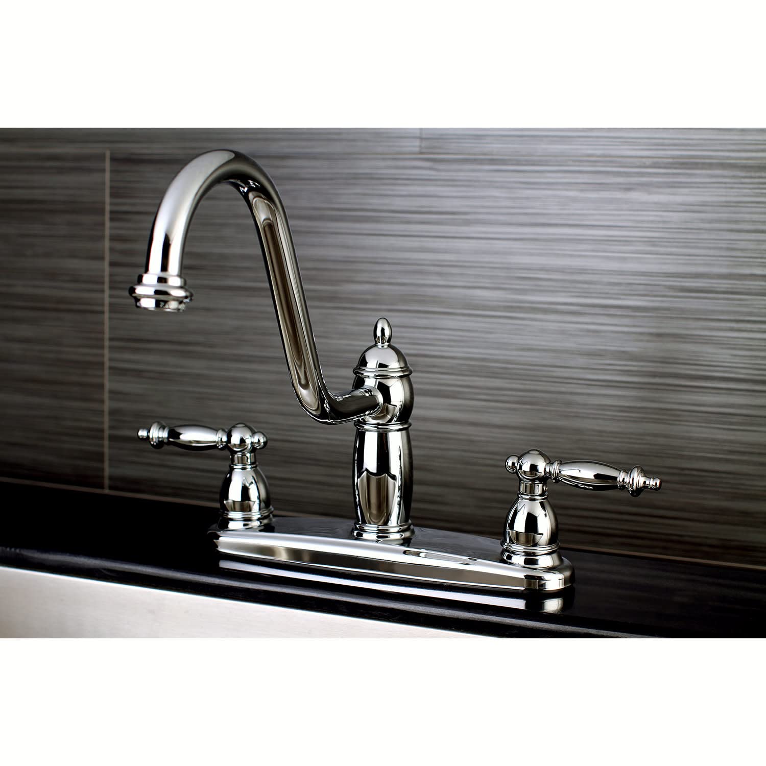 Kingston Brass Kb7118Tlls Templeton Centerset Kitchen Faucet, Brushed Nickel