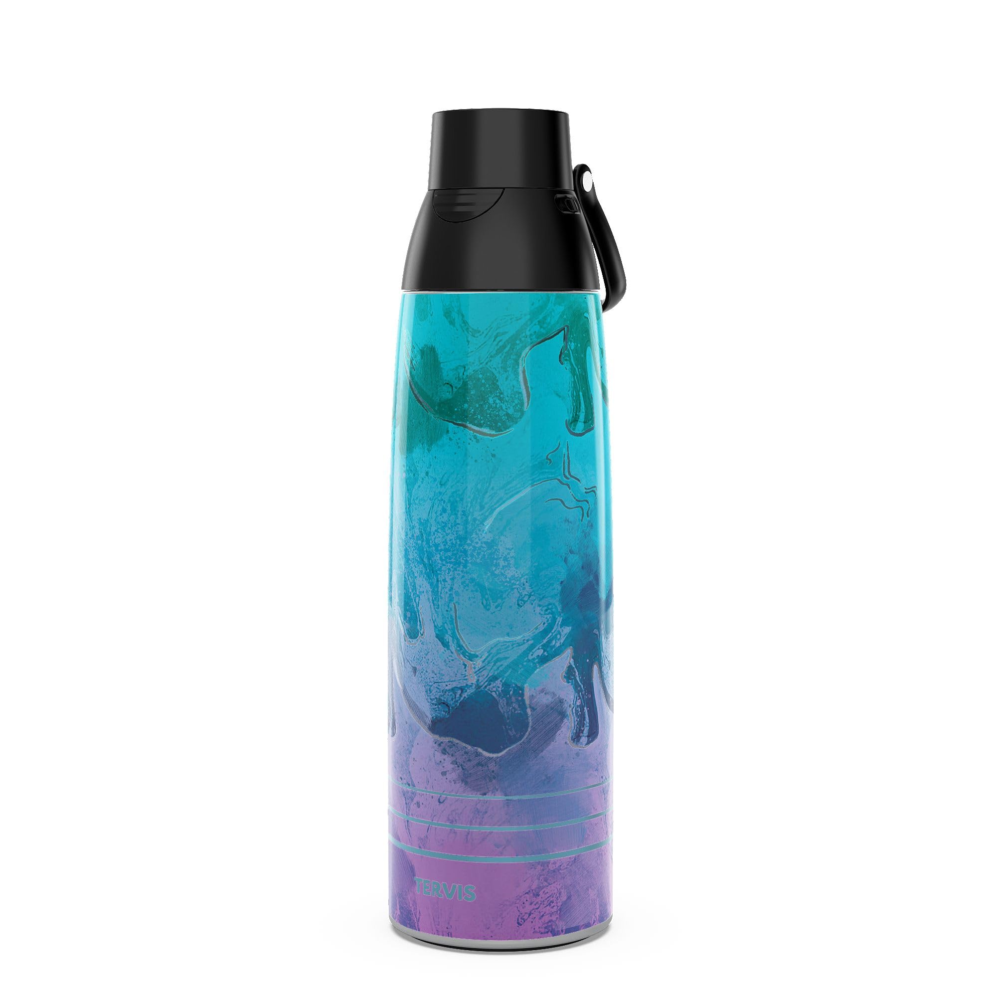 Tervis Venture Water Bottle Aurora Wave Triple Insulated Tumbler Travel Cup Keeps Drinks Cold & Hot, 36oz, Stainless Steel