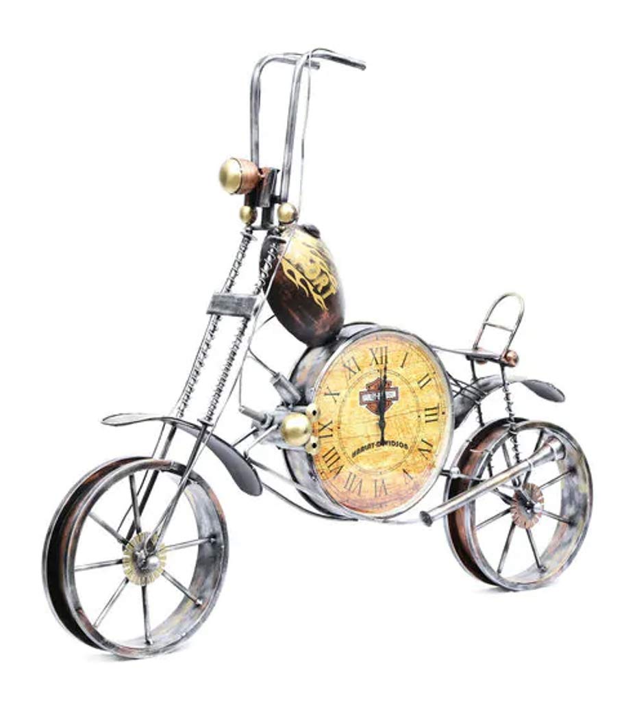 Kamdhenu Art And Craft Metal Abstract Wall Clock (38 X 5 X 42 Inches, Gold)