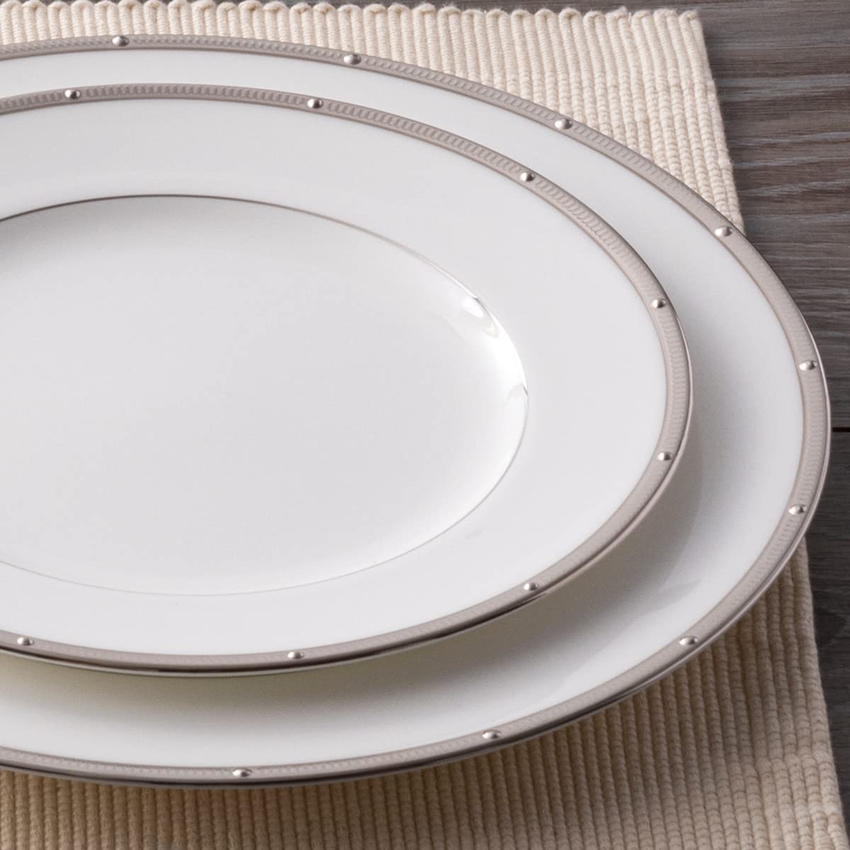 Noritake Rochelle Platinum - 5 Piece Place Setting, White