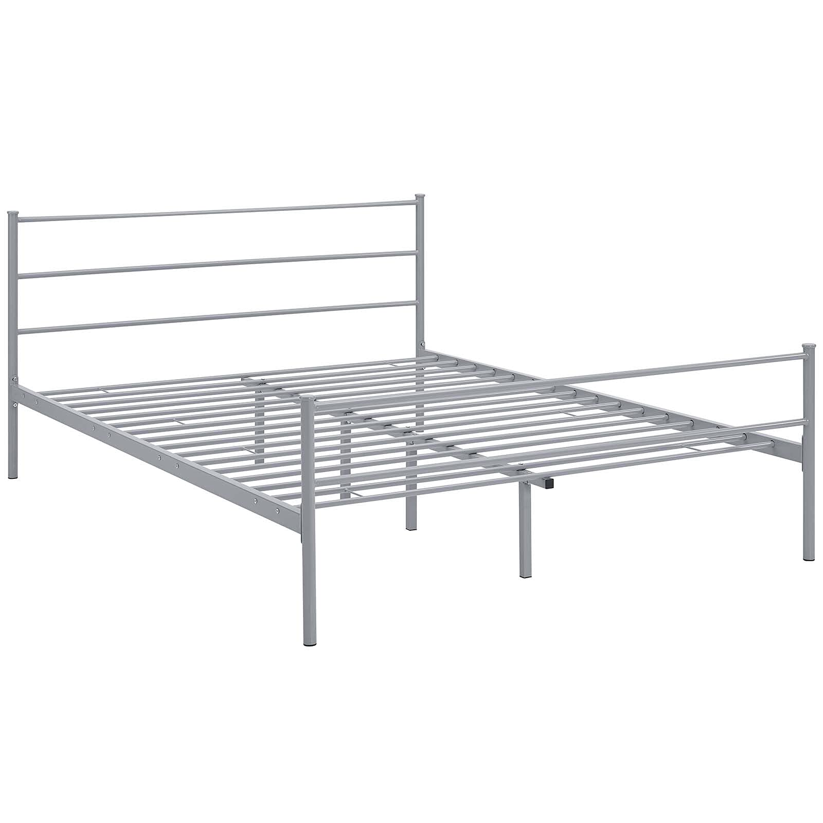 CasaFoyer Alina Platform Queen Bed | Rustic Charm meets Modern Decor | Holds 1323 lbs | No Box Spring Needed | Fits Memory Foam, Spring, Latex, Hybrid Mattresses | Gray