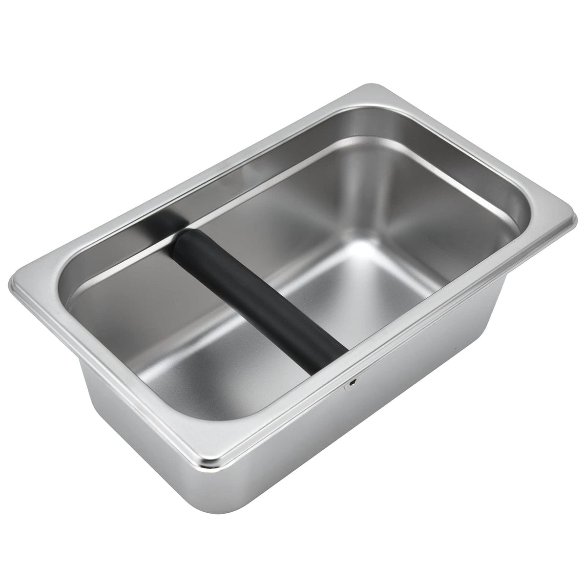Coffee Knock Box, Large Coffee Knock Box Stainless Steel Coffee Grounds Container Residue Bucket Waste Bin(01)