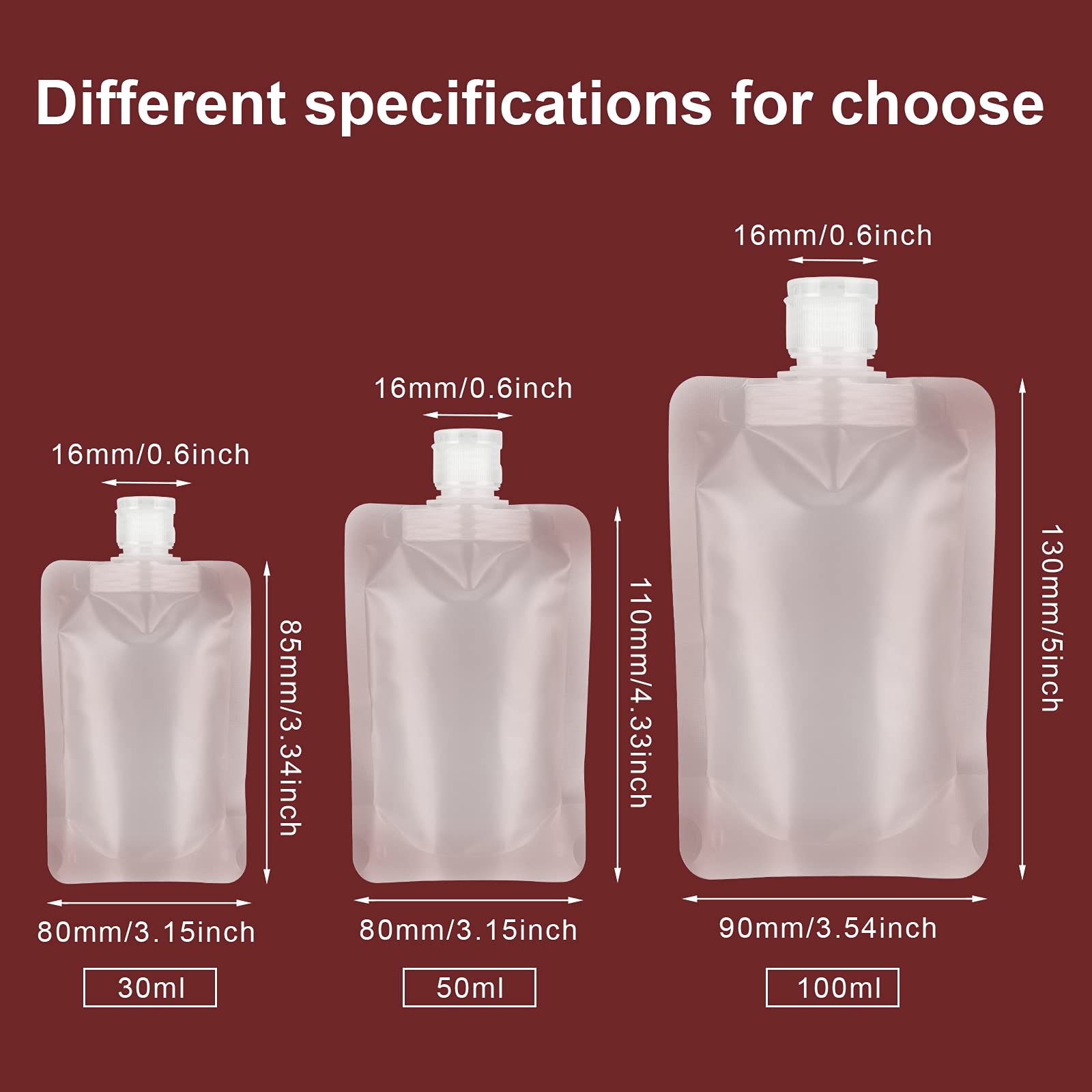 Yasuoa 12 Pieces 100Ml Leakproof Travel Pouches For Toiletries Bulk Travel Size Refillable Squeeze Pouches Containers Tsa Approv