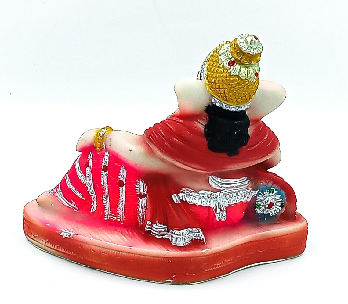 Atut Ganesh Idol, Murti In Big Size, In Multicolor, For Home Temple, Unbreakable- 20 Cm