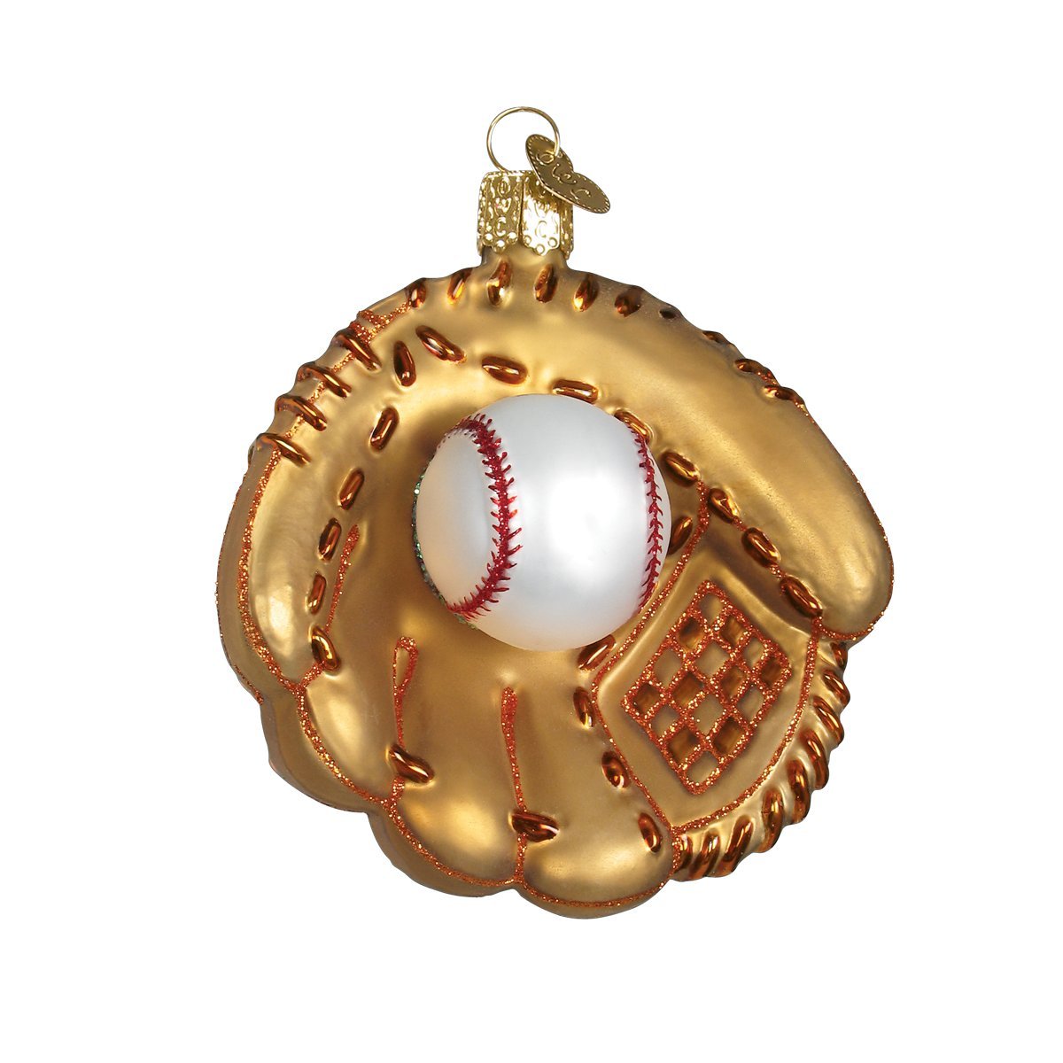 Old World Christmas Sports Collection Glass Blown Ornaments for Christmas Tree Baseball Mitt