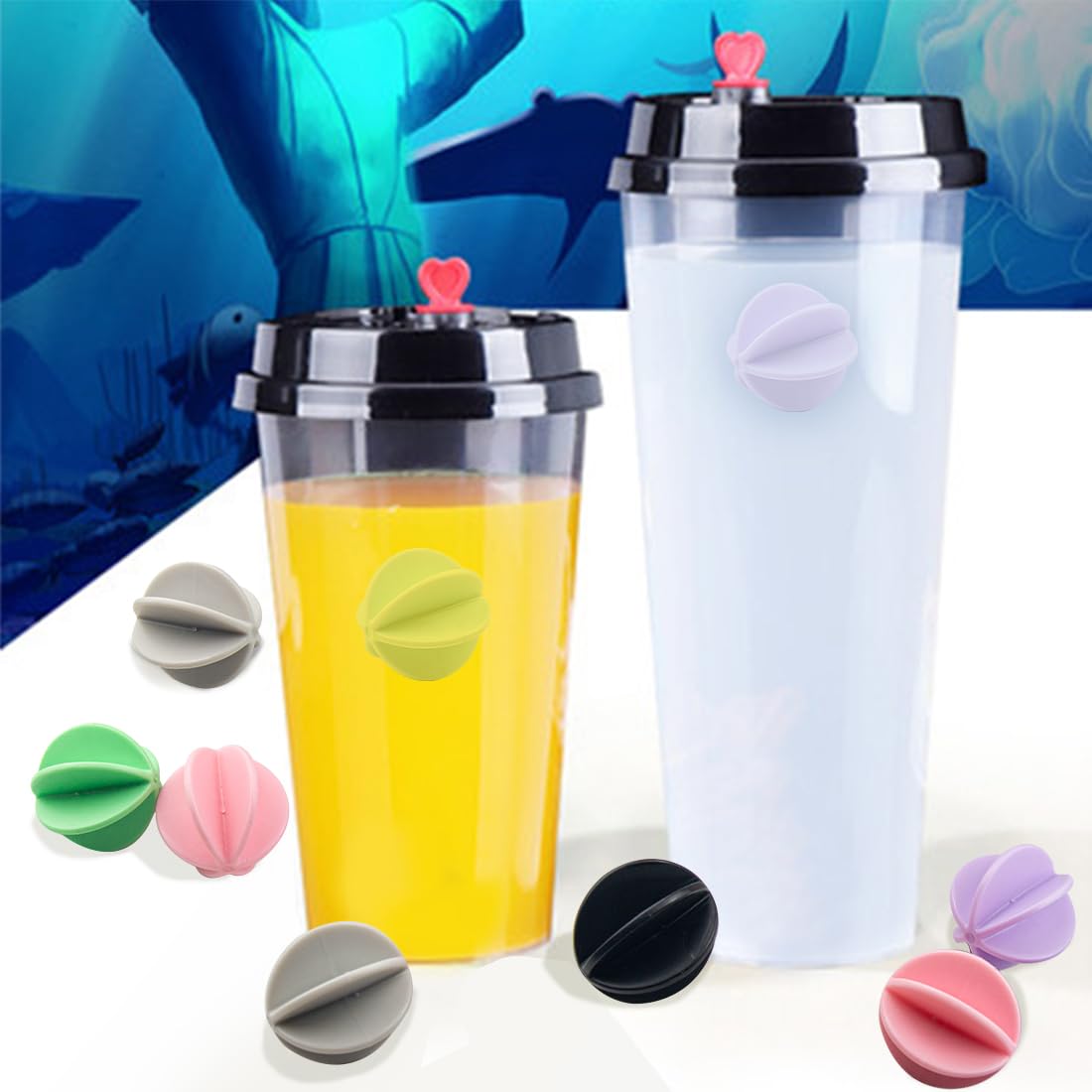Elane 12 Pcs Blender Balls For Protein Shakes,Protein Shaker Ball Shaker Cup For Shaker Drinking Bottle Cup (1.5Inch)