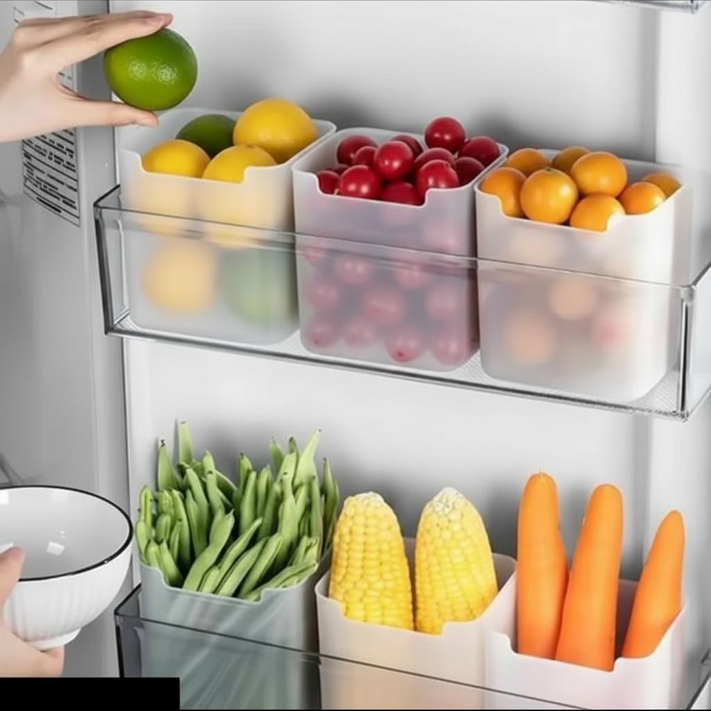 Martand Enterprise Fridge Storage Boxes For Refrigerator, Multipurpose Plastic Kitchen Organiser Containers For Fruits, Vegetabl