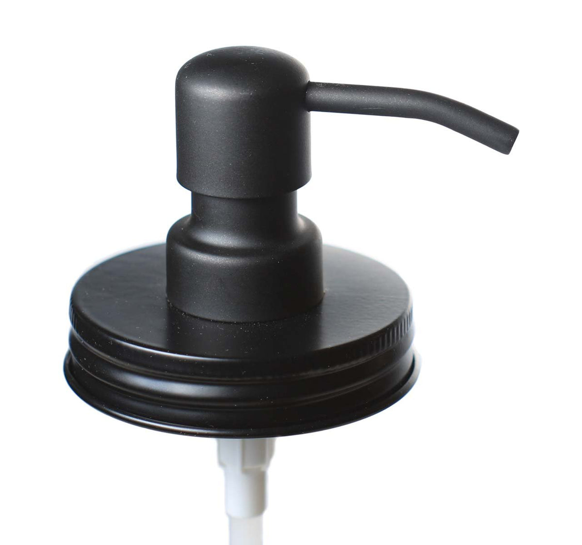 Jarmazing Products Black Mason Jar Soap Dispenser Lids - One Pack - For All Regular Mouth Canning Jars - Made From Rust Proof St