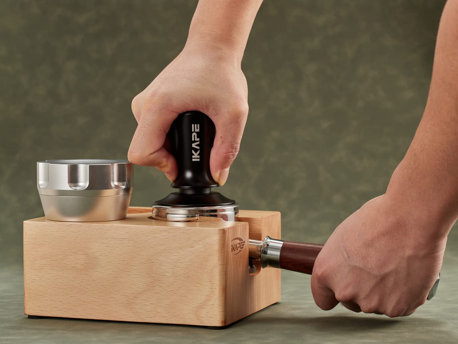 Ikape 58.35Mm Espresso Tamper, Premium Barista Coffee Tamper With Calibrated Spring Loaded, 100% Stainless Steel Base Tamper Com