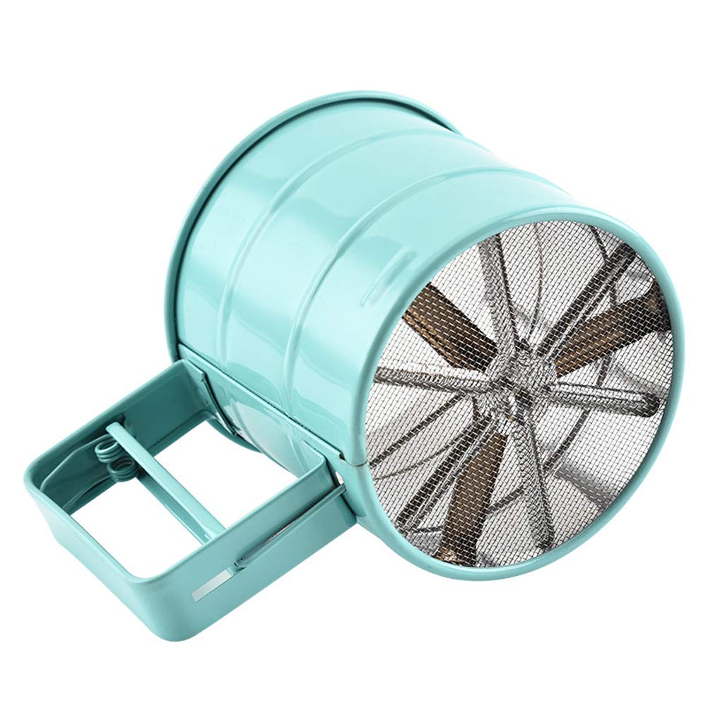 Heitign Hand-Held Flour Sieve, Kitchen Semi-Automatic Flour Sieve Cup Baking Tool, Stainless Steel Handheld Flour Sieve Baking T