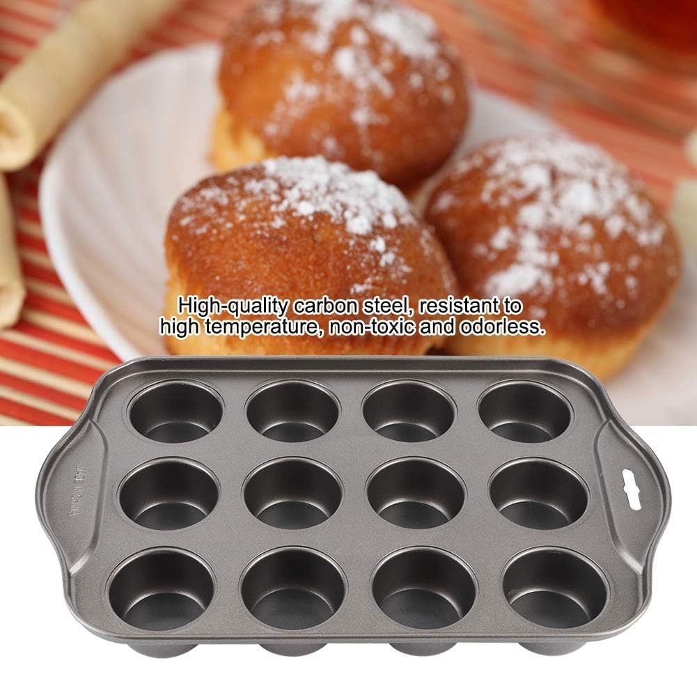 Beufee Mini Cheesecake Pan - 12 Cavity Nonstick Carbon Steel Bakeware, Silver Model Beufeetib7vfpduo