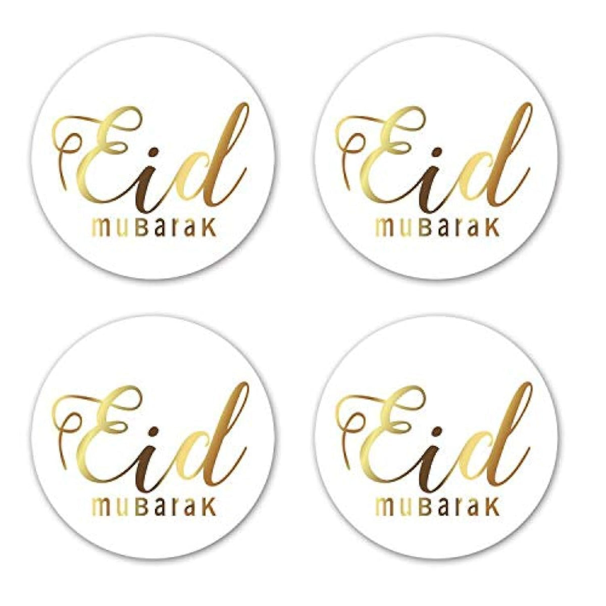 Swyoun 96Pcs Glitter Eid Mubarak Stickers Eid Party Supplies Ramadan Party Decorations