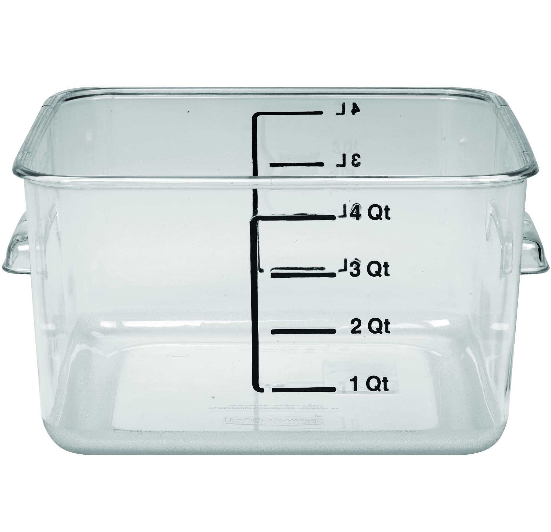 Rubbermaid Commercial Products Fg630400Clr Polycarbonate Space Saving Storage Container, 1 Gal, Clear (Pack Of 12)