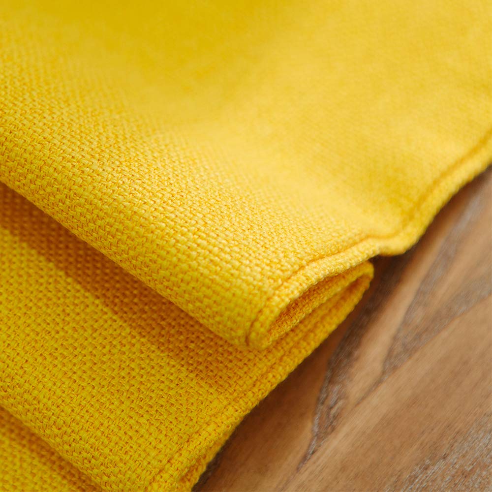 Dining Table Runner 12 X 108 Inches Christmas Living Room Dinner Wedding Birthday Party Burlap Rustic Table Runner, Bright Yello
