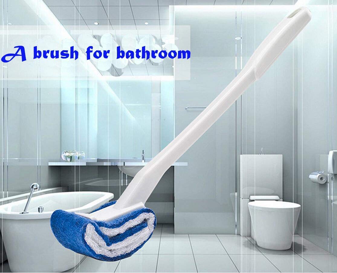 Toilet Brush Bowl Brush Bathroom Brush Under Rim Toilet Brush Scracth-Free Curved Good Grip Easy To Use Deep Cleaning No Scratch