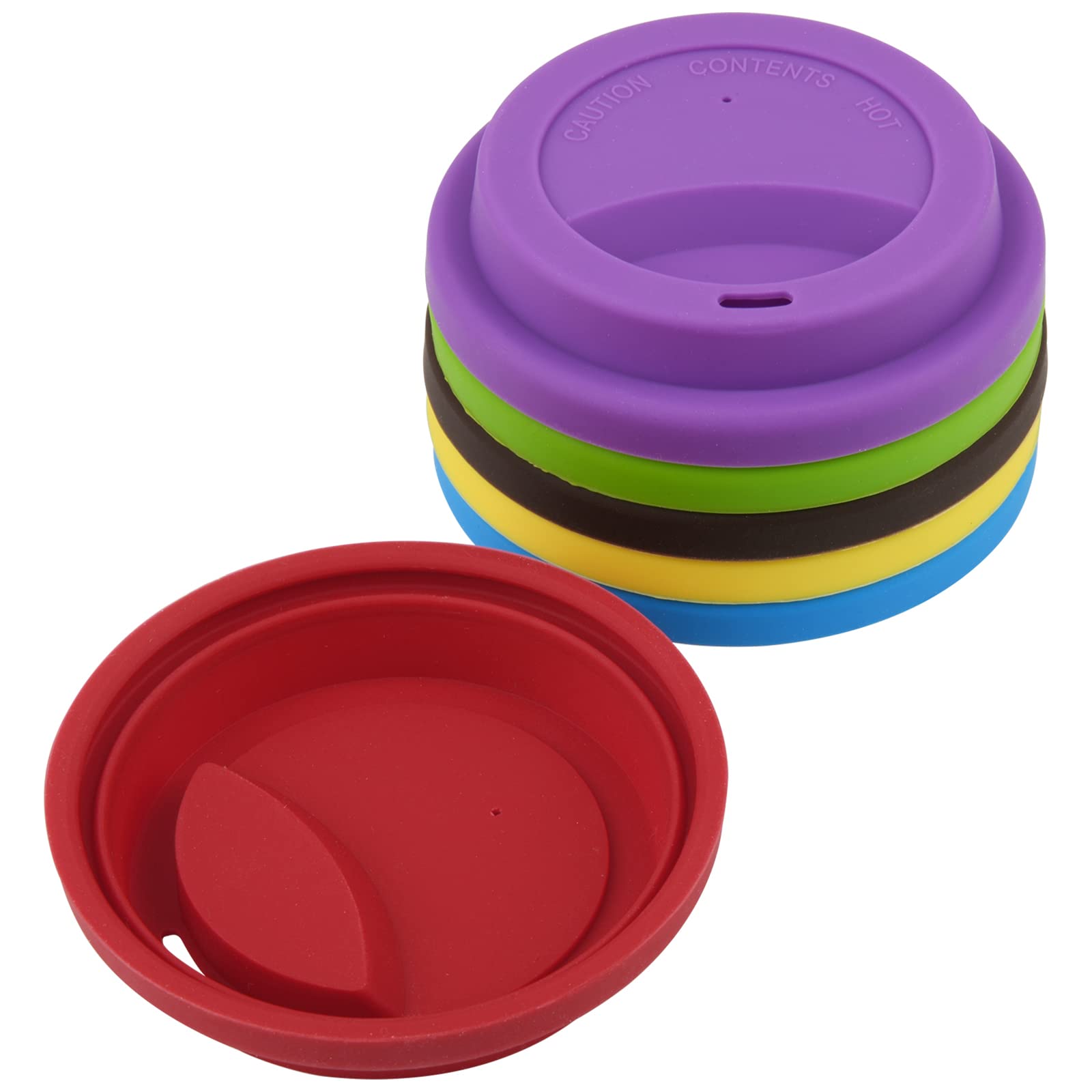 Cosmos Pack Of 6 Anti-Dust Spill Proof Soft Silicone Replacement Coffee Mug Lids Cover, Cup Lid Cover