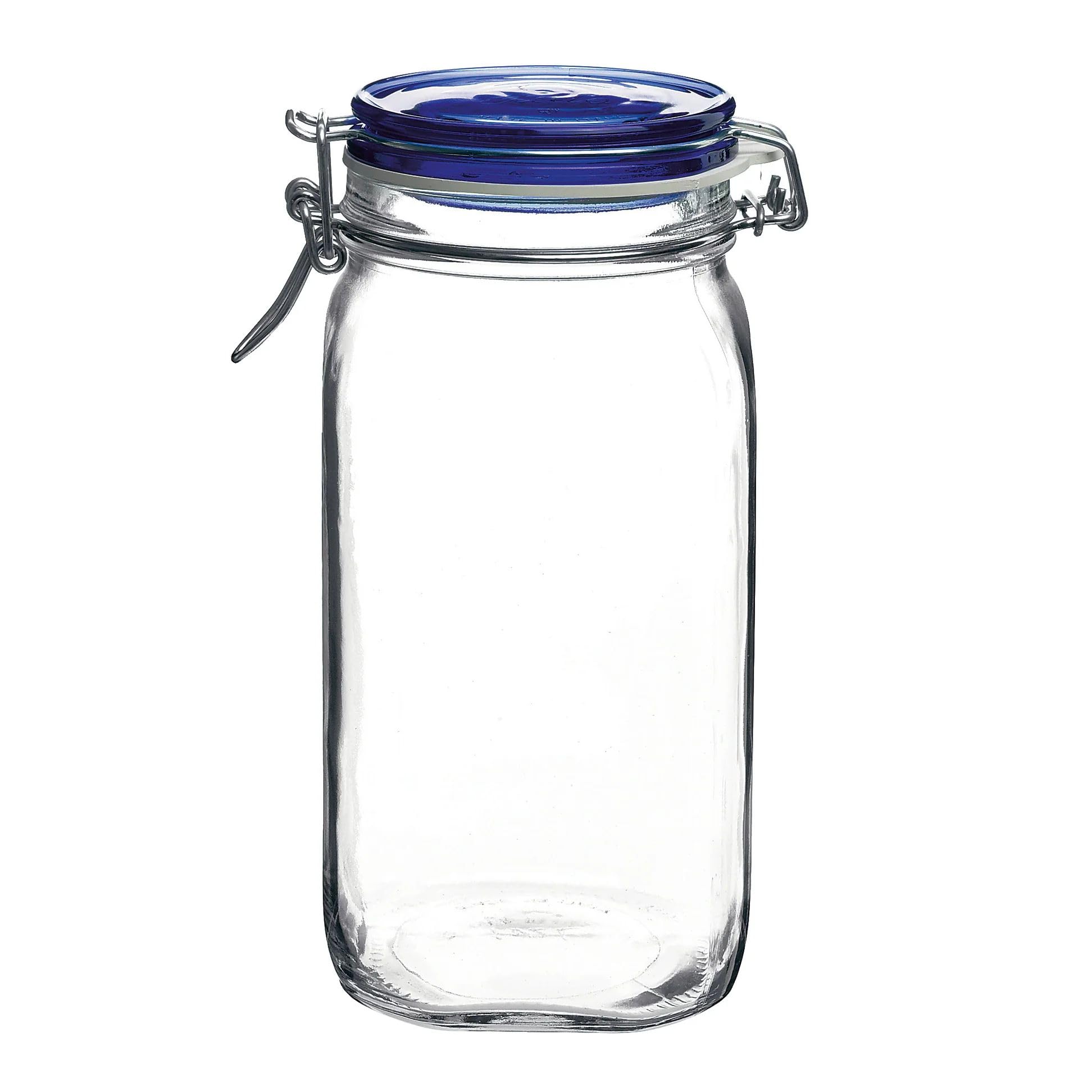 Bormioli Rocco Fido Jar - 1.5 Liter (50.75 Oz.) - Blue Lid
