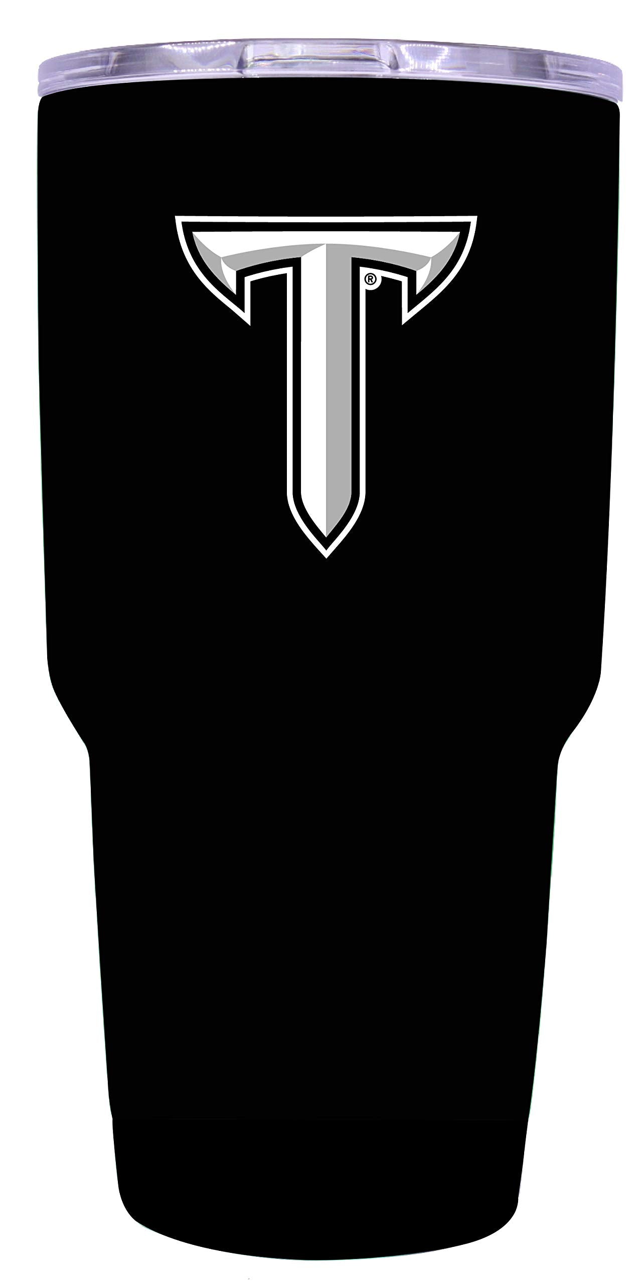 R And R Imports Troy University 24 Oz Black Insulated Stainless Steel Tumbler Officially Licensed Collegiate Product