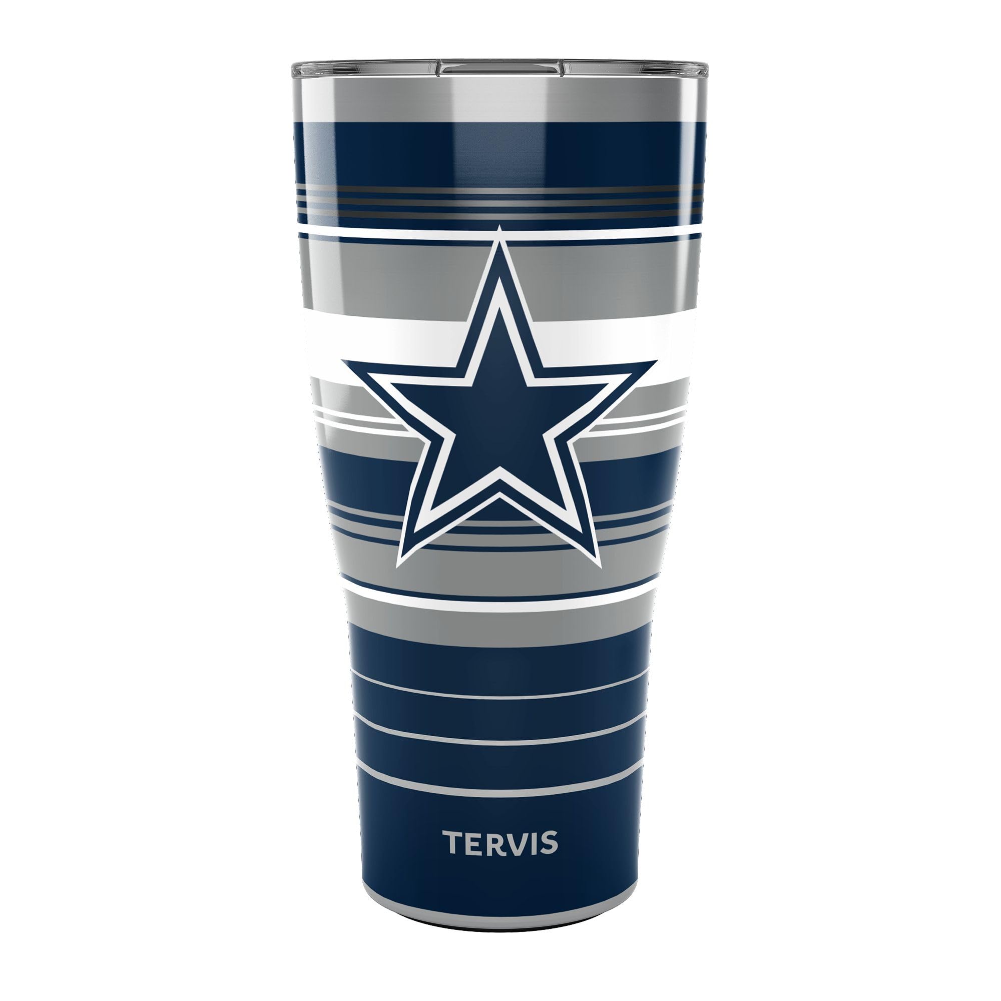 Tervis Traveler NFL Dallas Cowboys - Hype Stripes Triple Insulated Tumbler Travel Cup Keeps Drinks Cold & Hot, 30oz, Stainless S