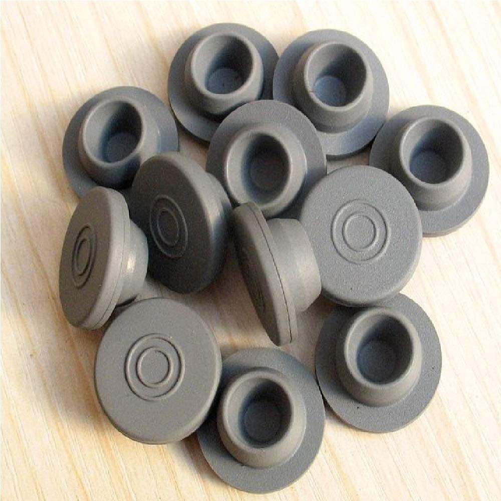 SUCOHANS 100 peices Mushrooms Self Healing Injection Ports  20mm Rubber Bottle Stoppers  For 13 mm (0.51in) diameter opening Mason Jar Lids
