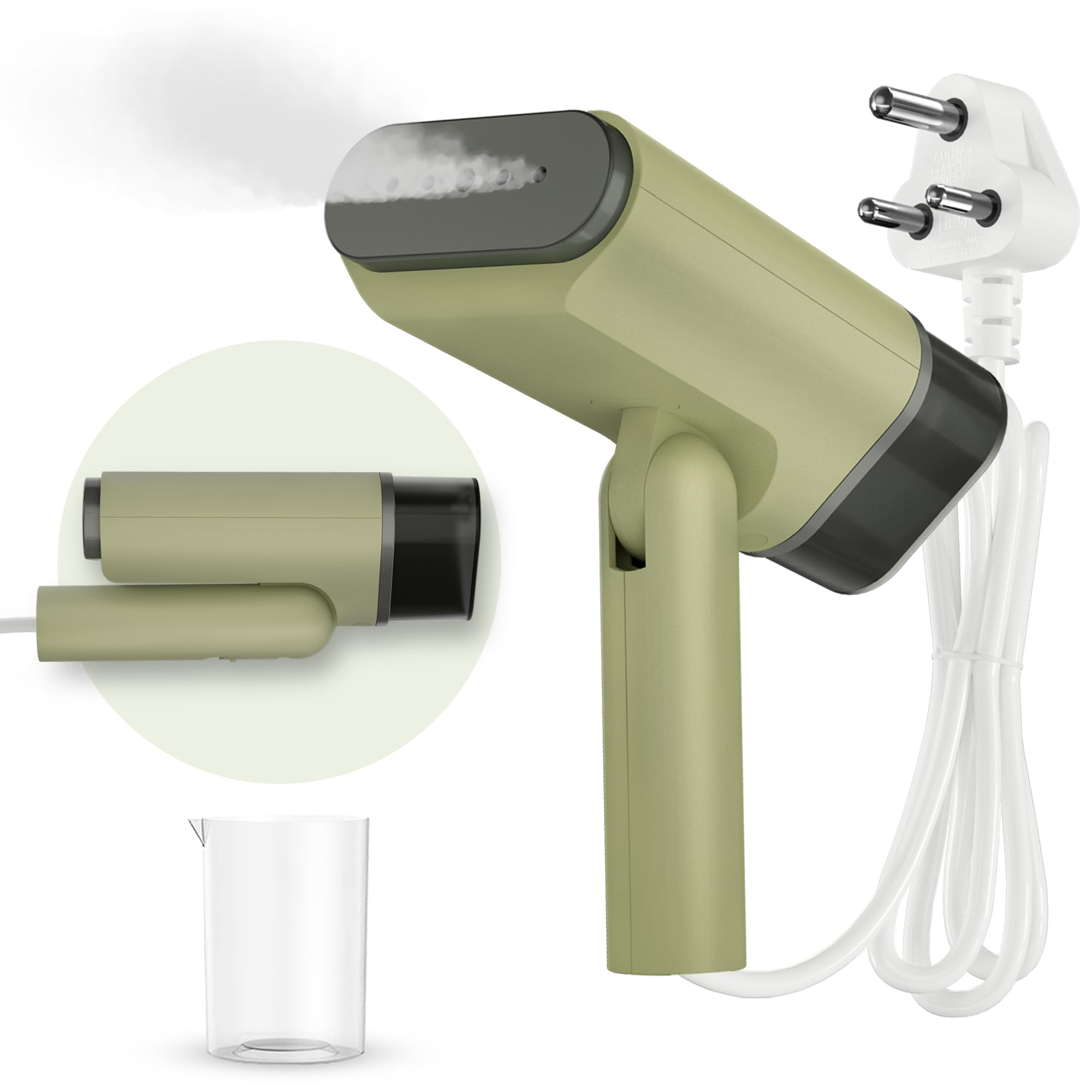 Homebasic Handheld Garment Steamer For Clothes  Foldable Compact Design, Vertical & Horizontal Steam, 25S Fast HeatUp, LeakPr