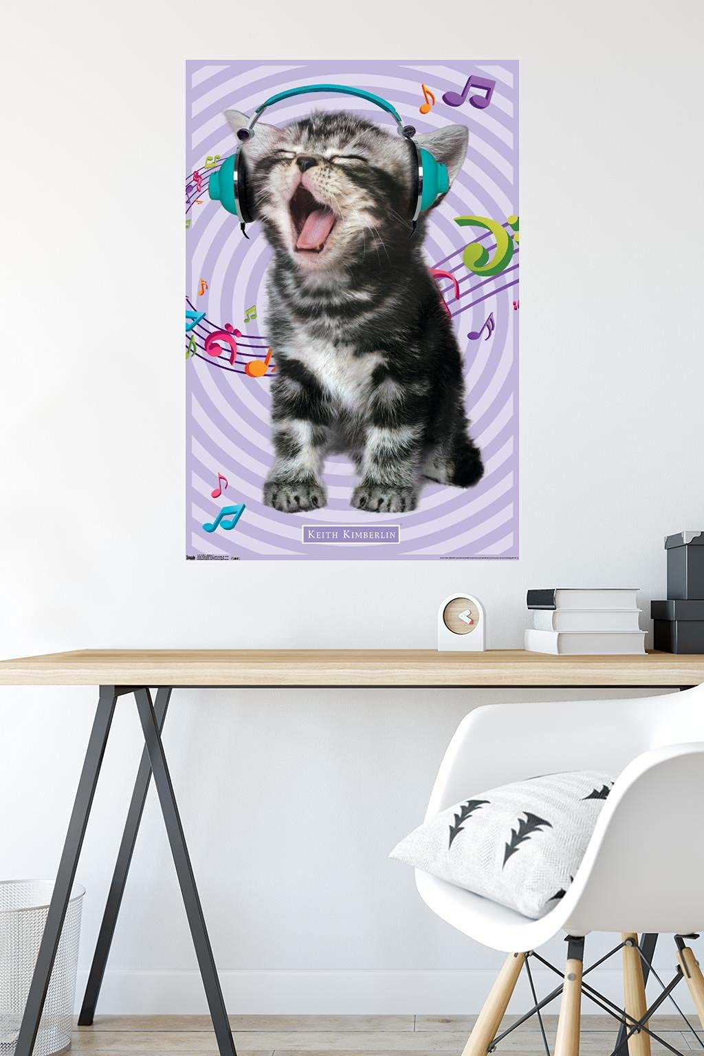Trends International Keith Kimberlin - Kitten - Singing Wall Poster, 22.375'' X 34'', Premium Unframed Version