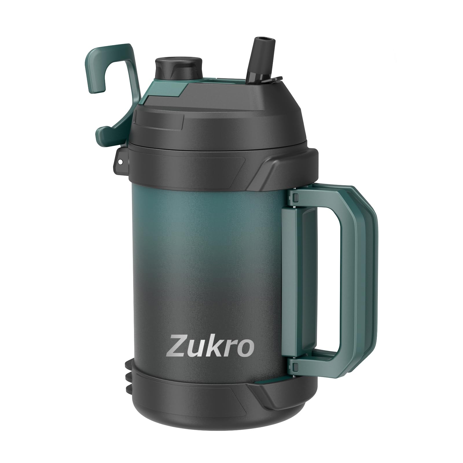 Zukro 1 Gallon Water Jug, One Gallon Large Triple Wall Insulated Metal Jug With Straw And Spout, No Sweat 128 Oz Stainless Steel