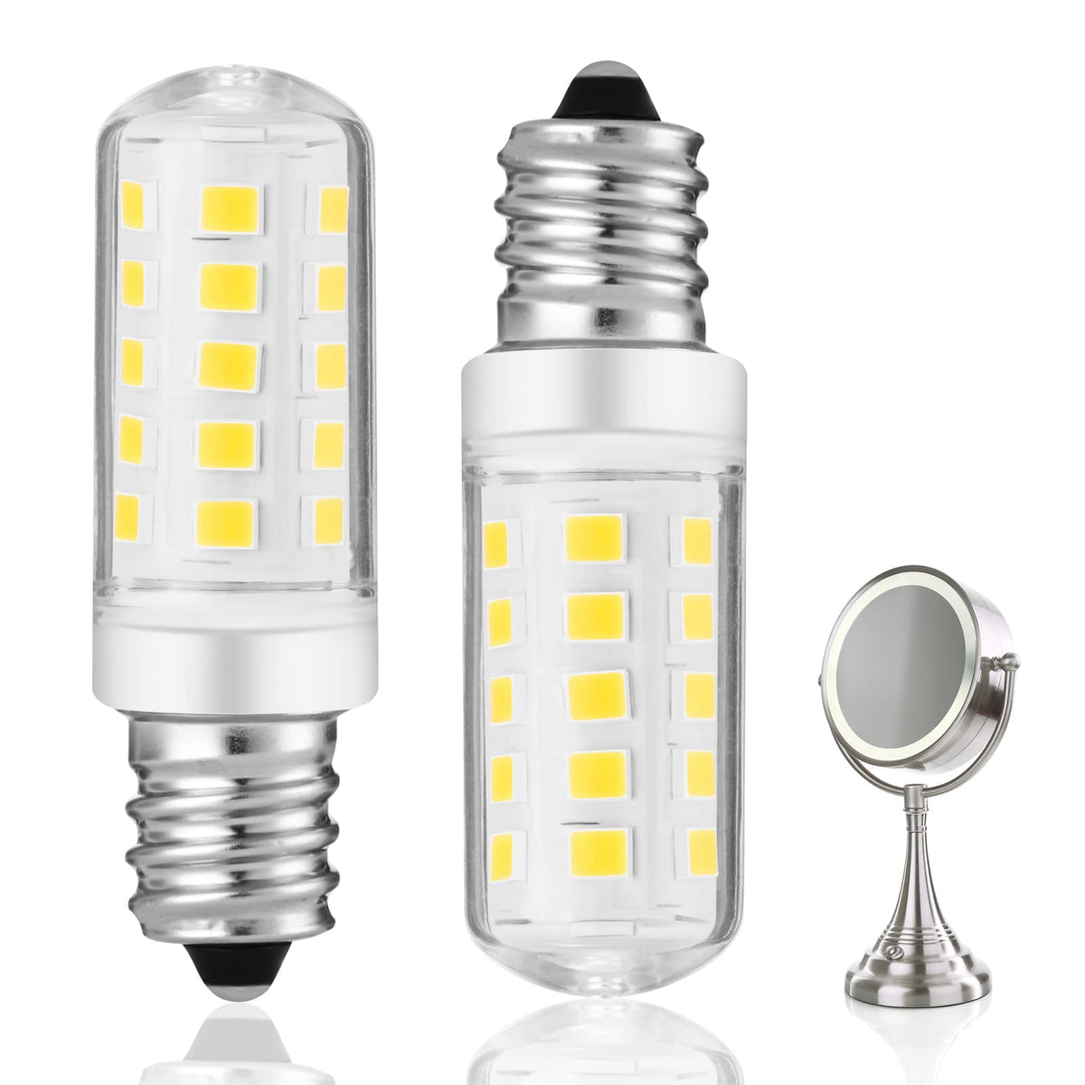 Yucclim Double-Sided Mirror Led Bulb Dimmable For Conair Illuminations Makeup Mirror Double Sided Illuminated Mirror Fits Jerdon