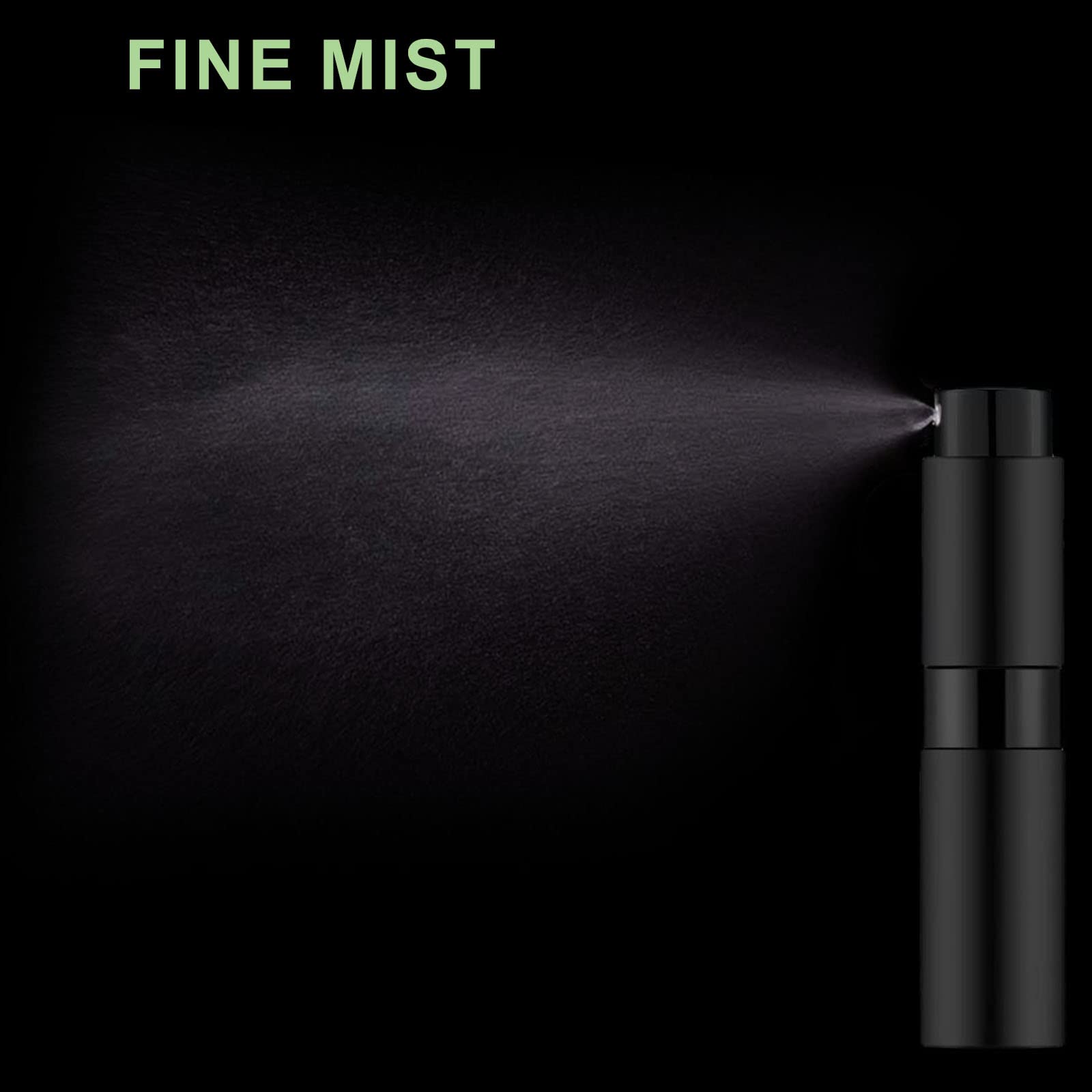 Beieverluck 15 Pieces 8Ml Travel Perfume Atomizer Refillable Perfume Bottle Portable Cologne Sprayer For Perfume Women Men, Blac
