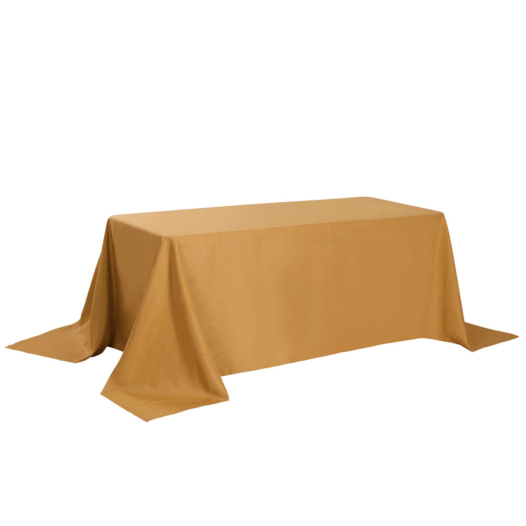 Rectangle Tablecloth 90X156 Inch Washable Polyester Fabric Table Cloth For Wedding Party Dining Banquet Decoration(90X156, Gold)