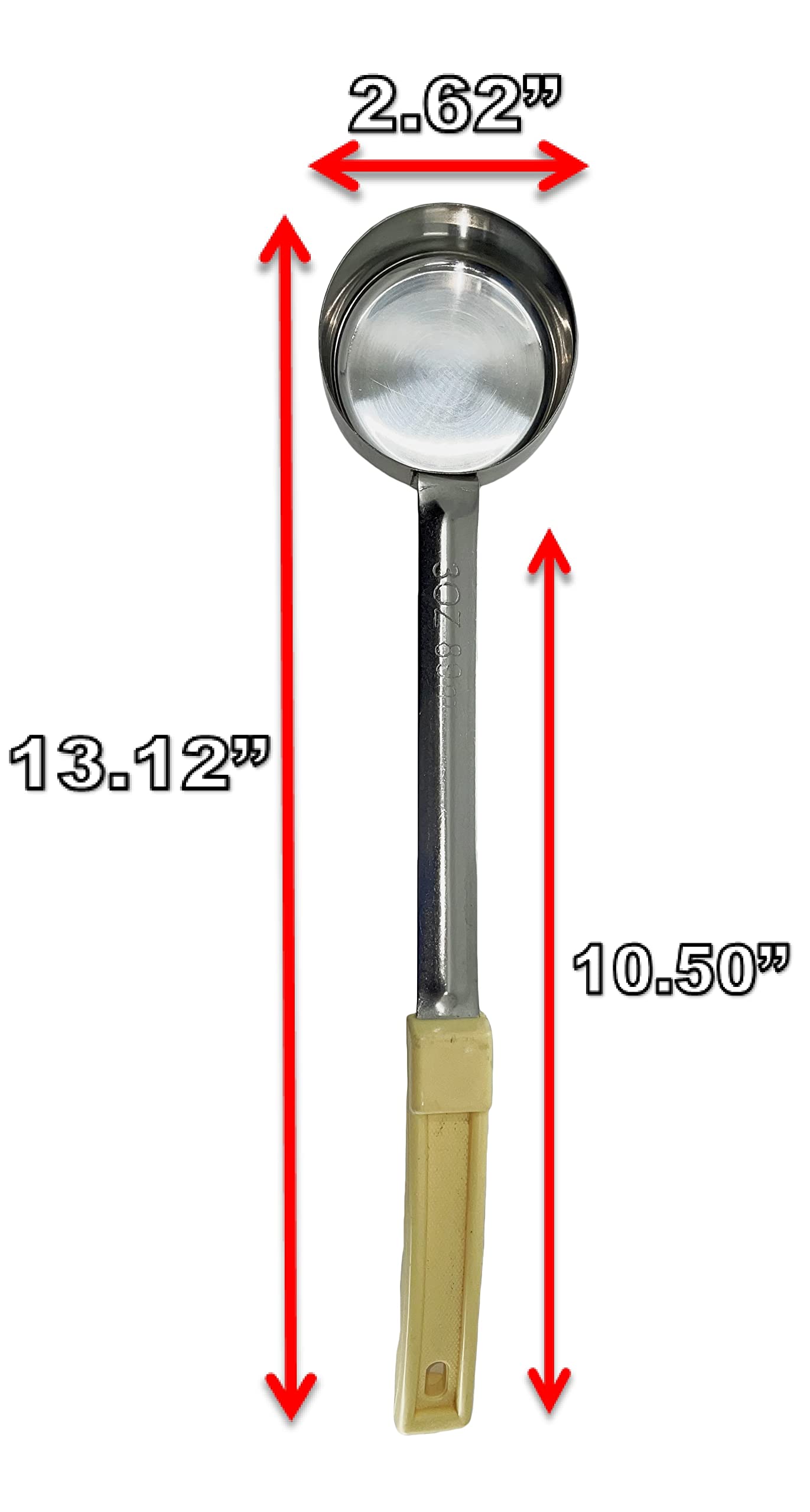Stainless Steel Portion Control Solid Serving Spoon 3-Piece Combo Set 1Oz, 2Oz, 3Oz