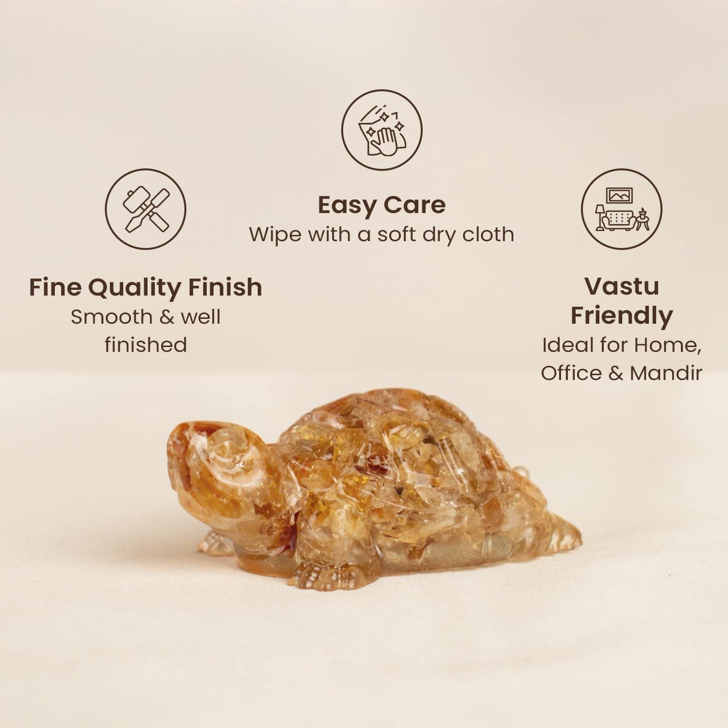 Citrine Resin Tortoise (Kachhua)