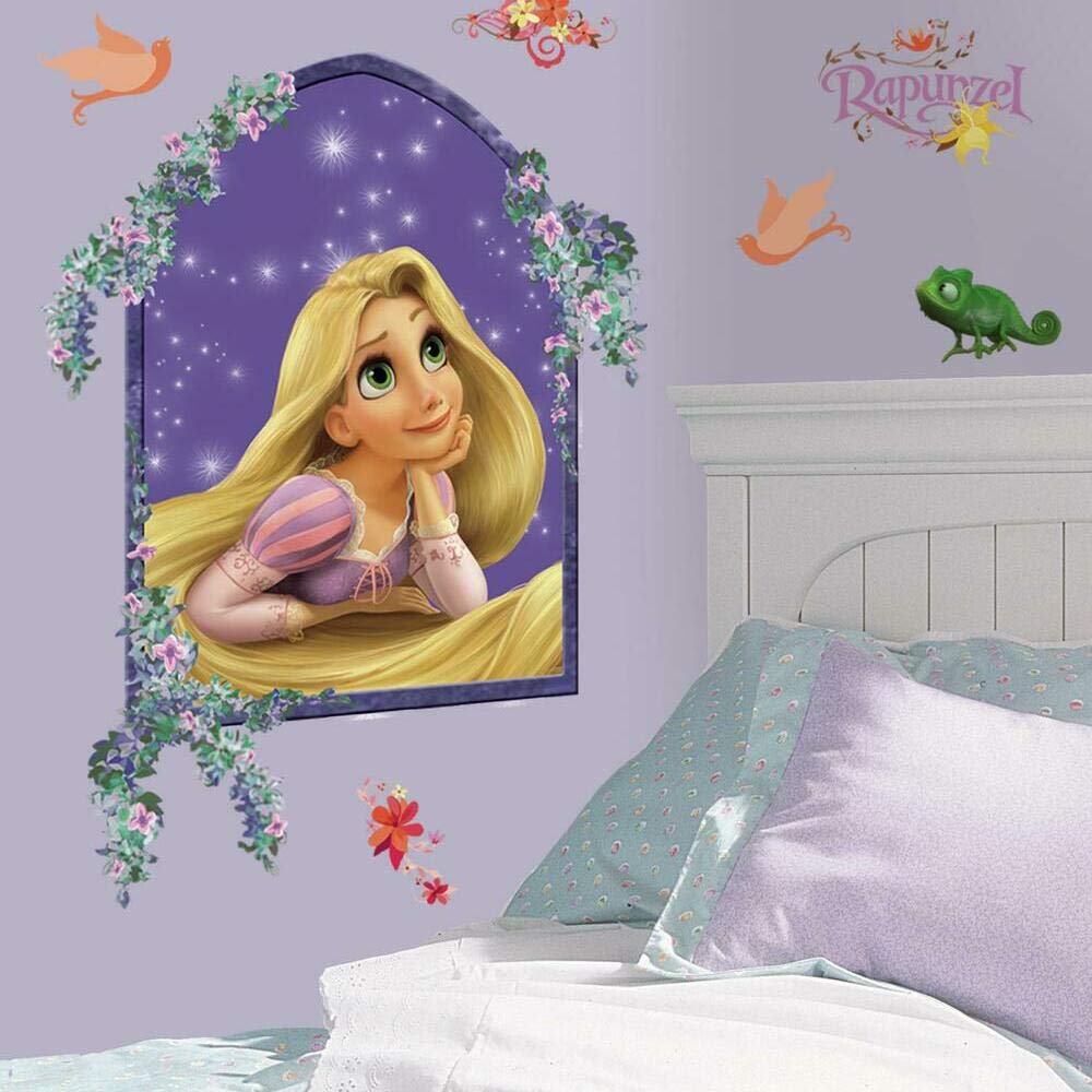 Roommates Rmk1525Gm Tangled-Rapunzel Peel & Stick Giant Wall Decals, Purple