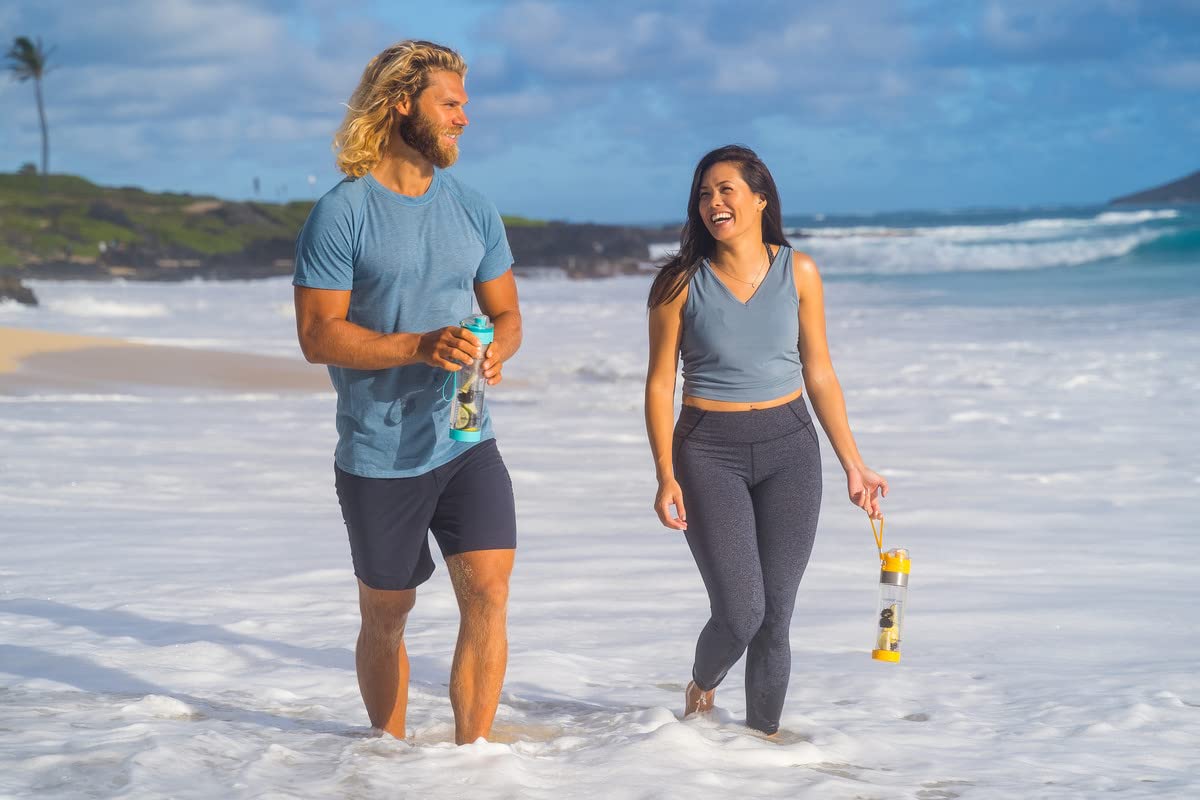 Infusion Pro Fruit Infusion Water Bottle, Sport (24 Oz) - Neoprene Insulation Sleeve, Carrying Strap And Locking Lid - Work, Tra