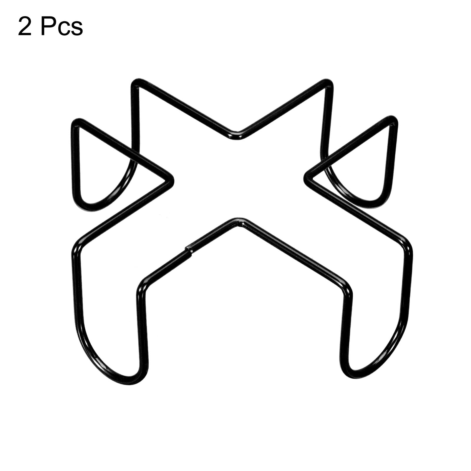 Uxcell Coaster Holder, 2Pcs 1.77'' - Iron Metal Coaster Storage Rack For Both Round And Square, Holds 4 Coasters (Black)