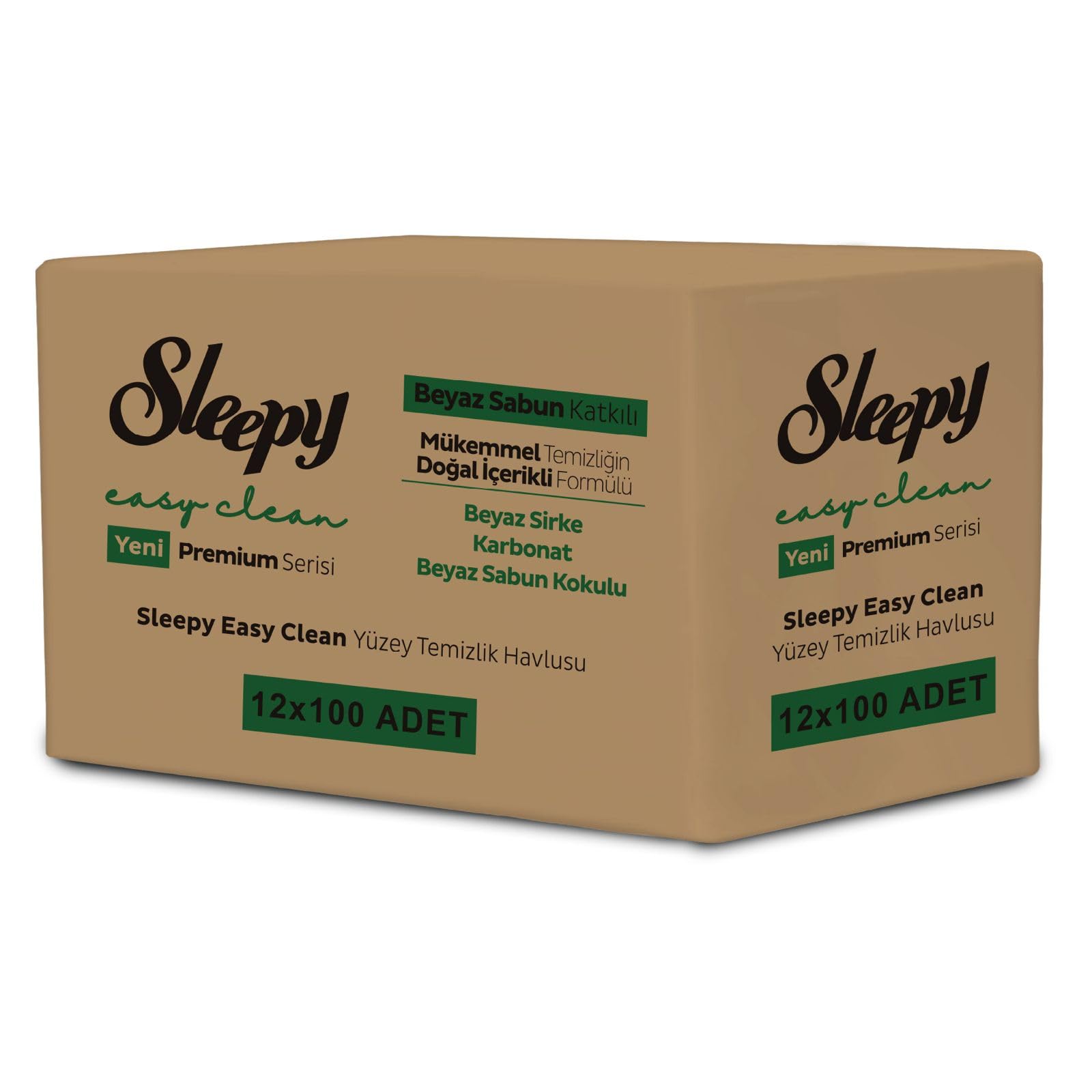 Sleepy Easy Clean White Soap Additive Surface Cleaning Towel, 1200 Sheets
