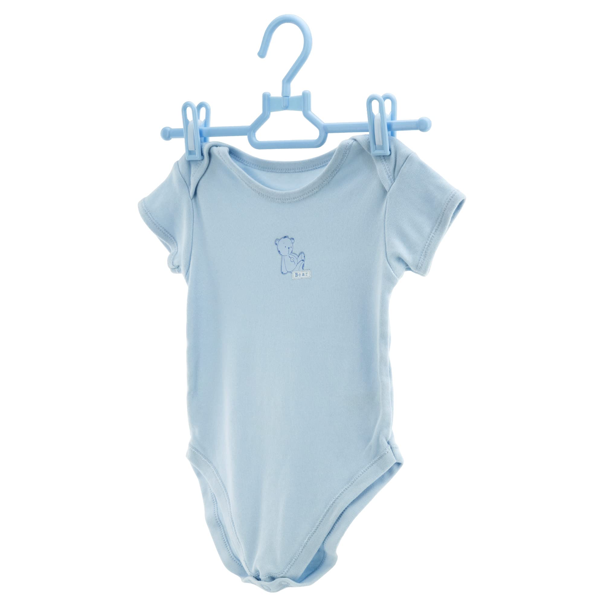Hangerworld 11.8Inch Kids Toddler Baby Pant And Skirt Hangers With Clips Swivel Hook (20 Pack, Blue)