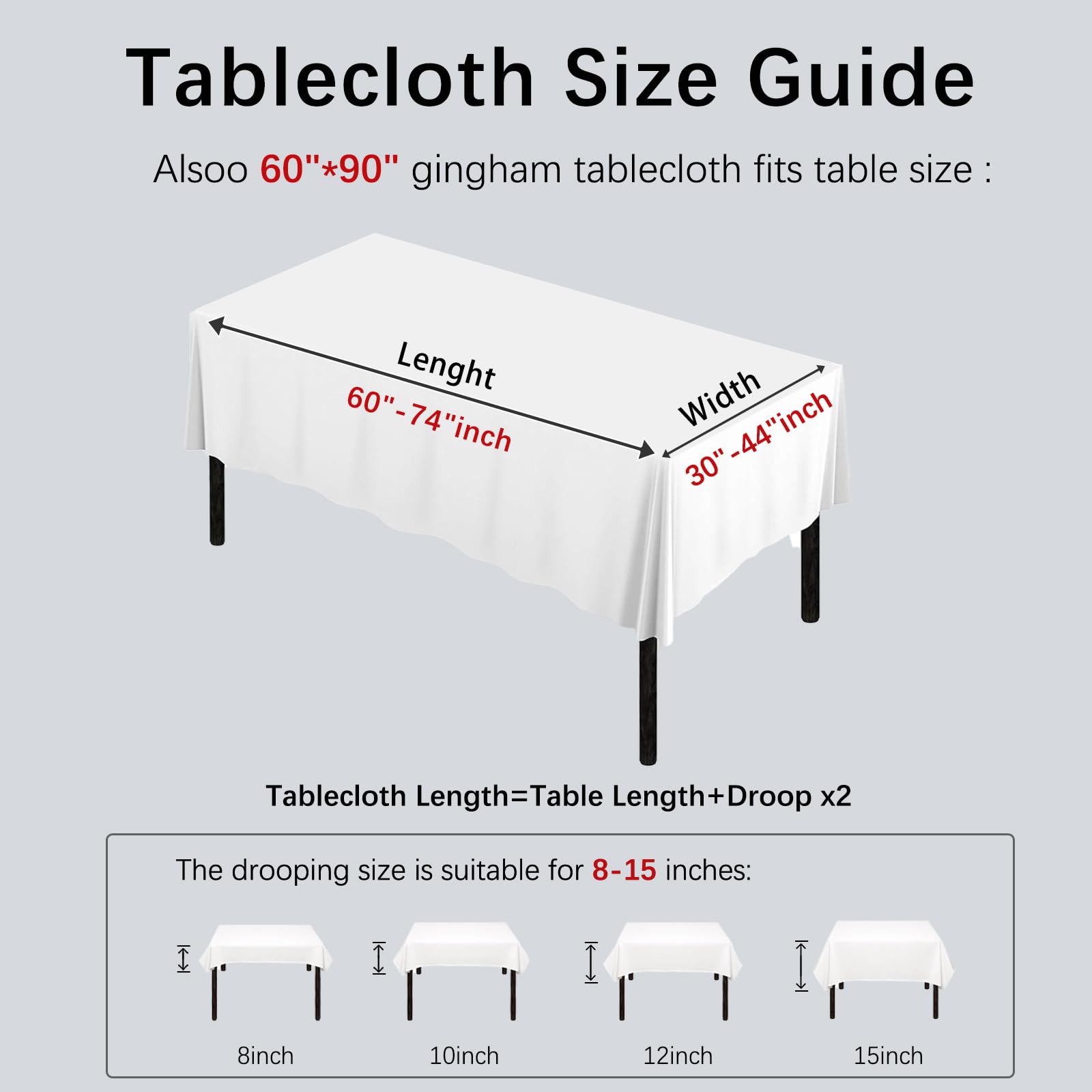 Alsoo Checkered Tablecloth Rectangle Gingham Table Cloth Washable Cotton Linen Fall Thanksgiving Buffalo Plaid Table Cover for P