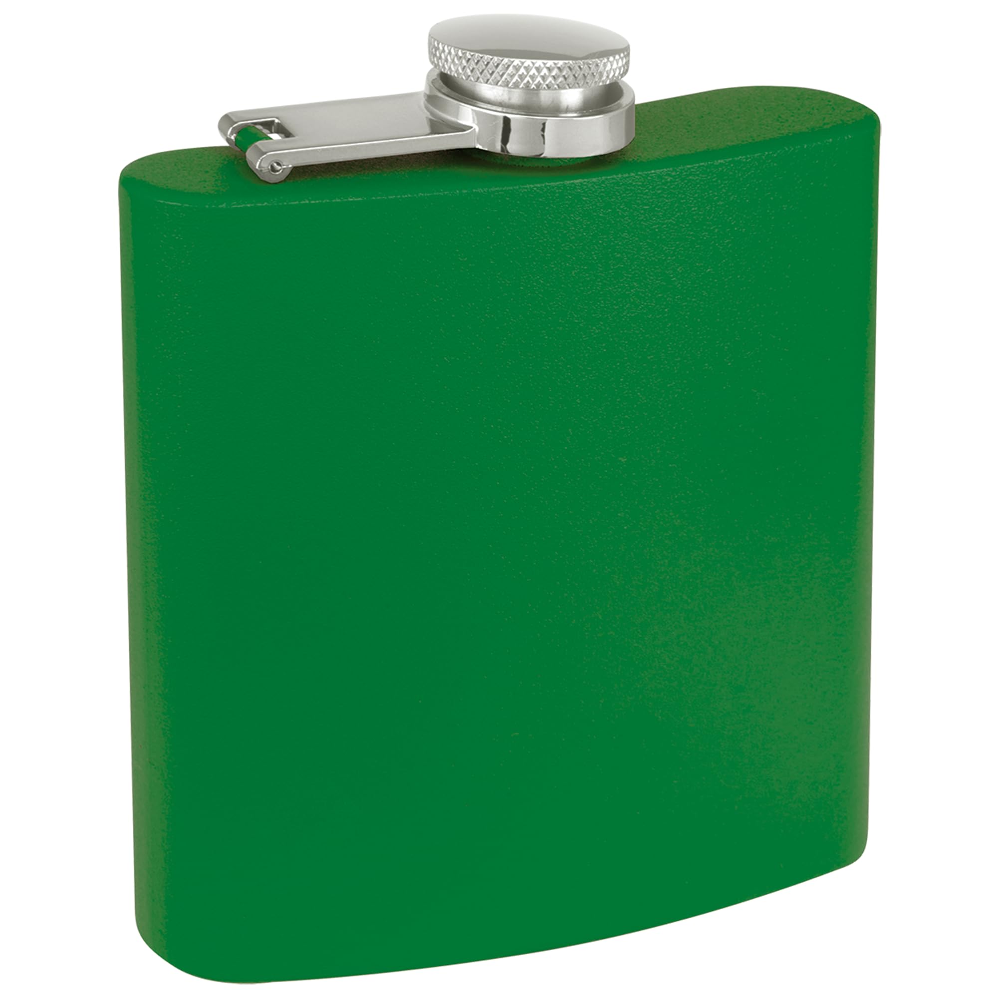 Clear Water Home Goods - 6 Oz Powder Coated Stainless Steel Hip Flask - Wedding Party - Groomsman - Bridesmaid (Matte Green, 1)