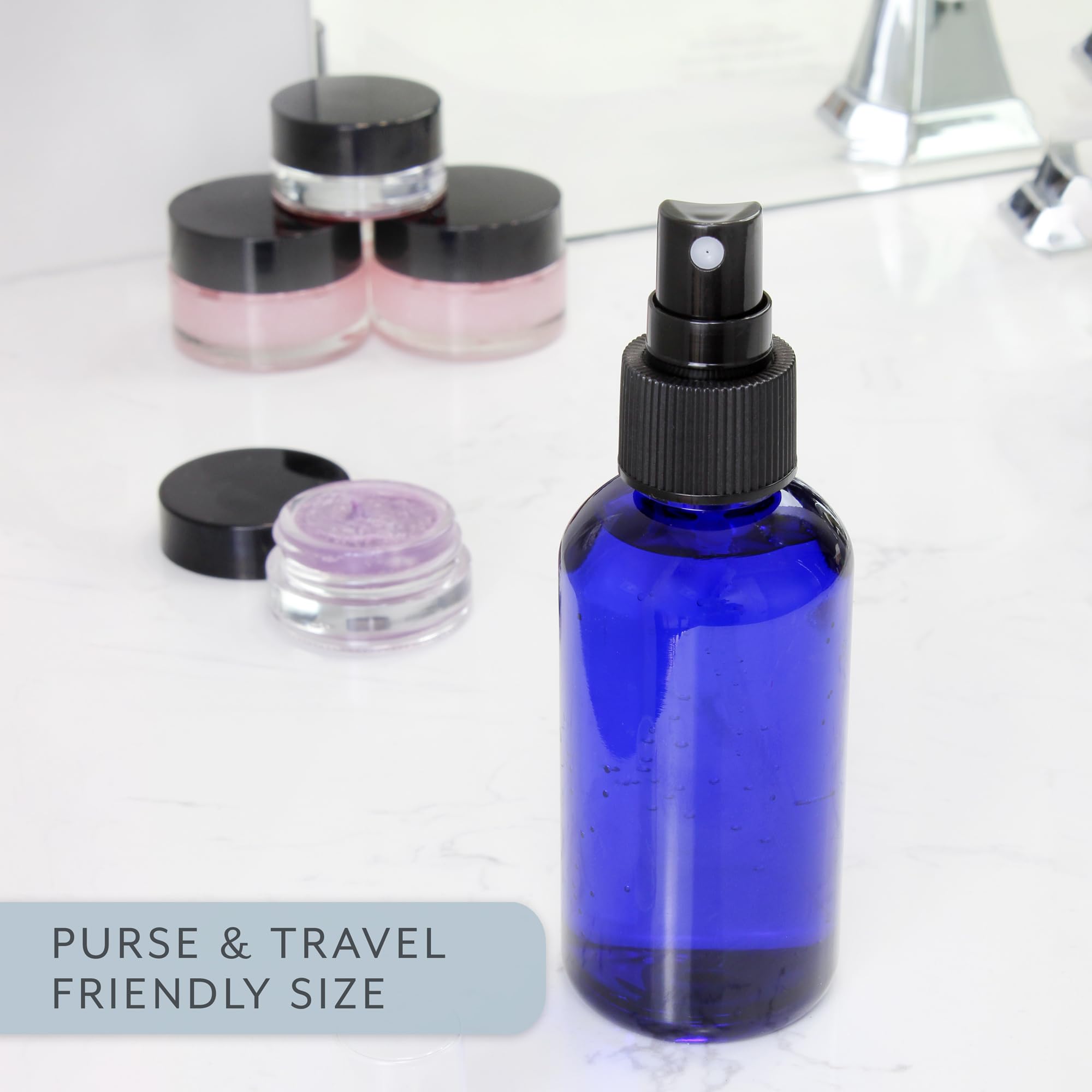 Cornucopia Brands 4Oz Blue Plastic Fine Mist Spray Bottles (120-Pack); Bpa-Free Plastic Spritzer Bottles, Labels Included; Pet #