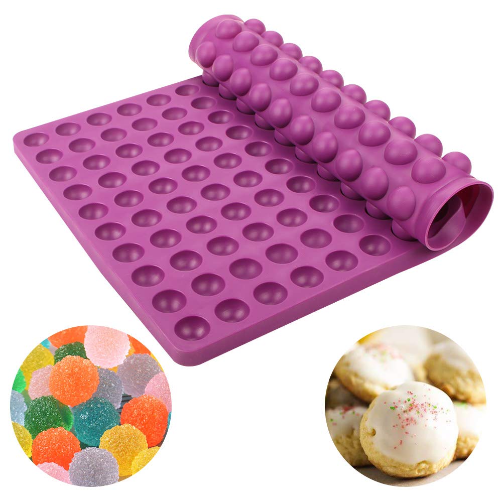 Webake Mini Round Silicone Molds, Semi Sphere Gummy Candy Molds, Baking Mat Cooking Sheet For Pets, Dog Treat Pan, Baking Mold S