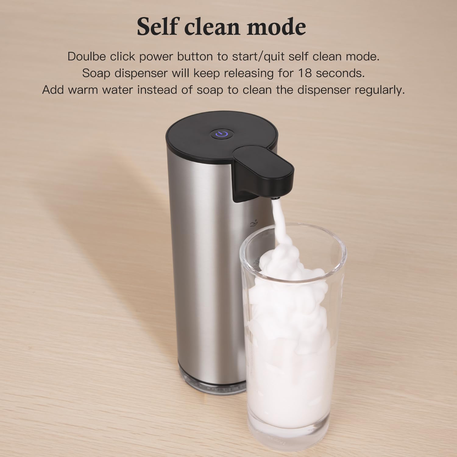 Laopao Soap Dispenser, Rechargeable Automatic Soap Dispenser Stainless Steel Touchless Foaming Soap Dispenser For Bathroom Auto