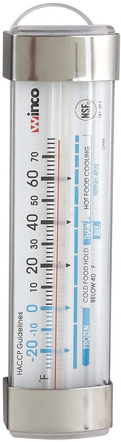 Winco Refrigerator/Freezer Thermometer with Suction Cup, 3-1/2-Inch by 1-1/8-Inch