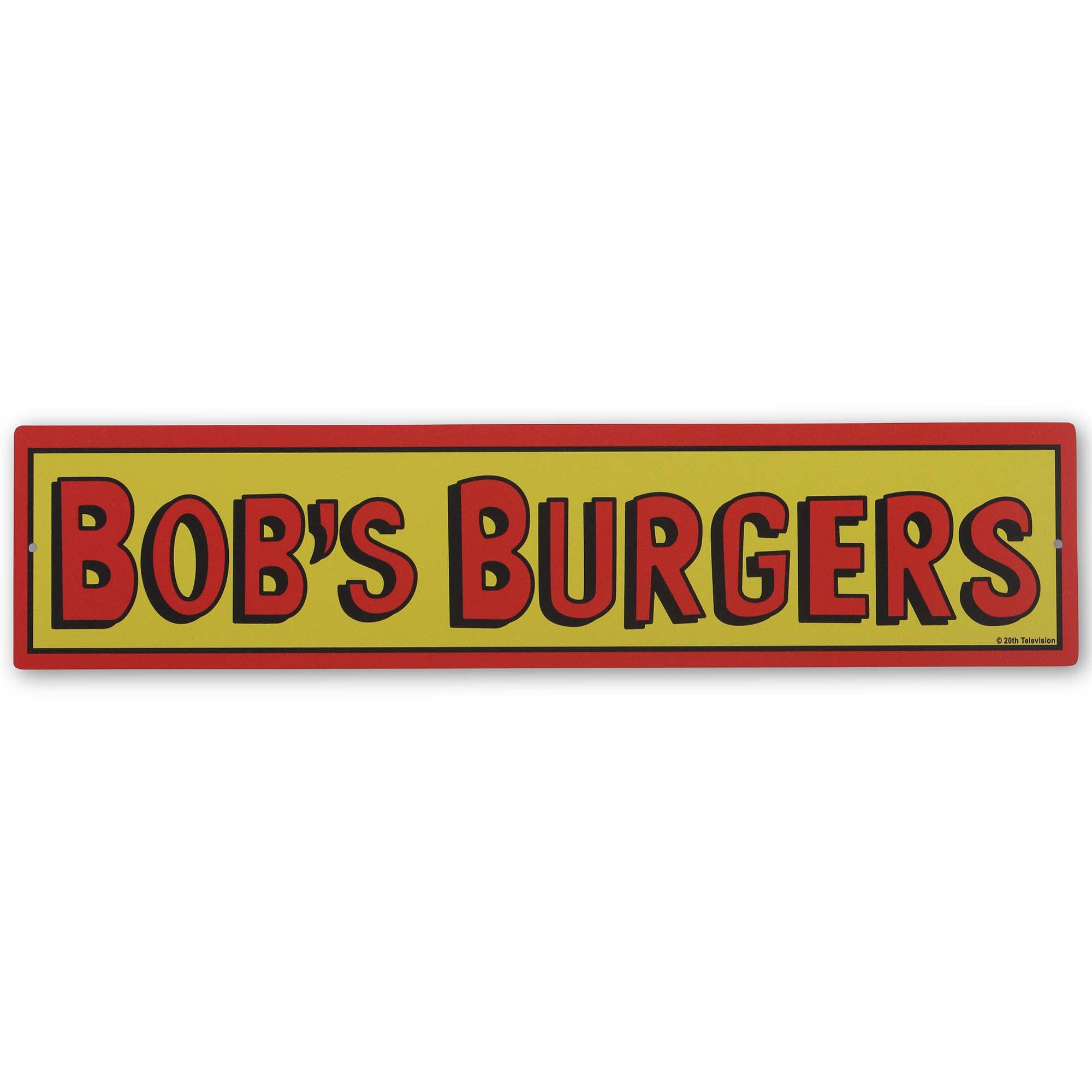 Bobs Burgers Logo Metal Sign - Fun Bobs Burgers Wall Decor for Teen Bedroom or Movie Room
