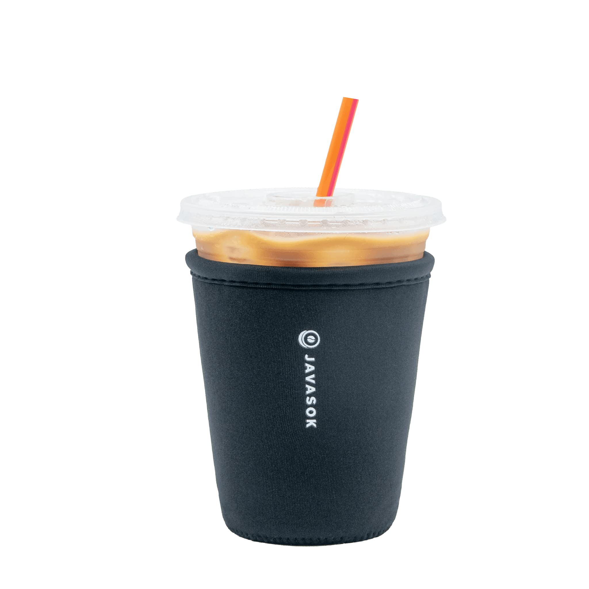 Sok It Java Sok Iced Coffee & Cold Soda Insulated Neoprene Cup Sleeve (Black, XLarge: 38-42oz)