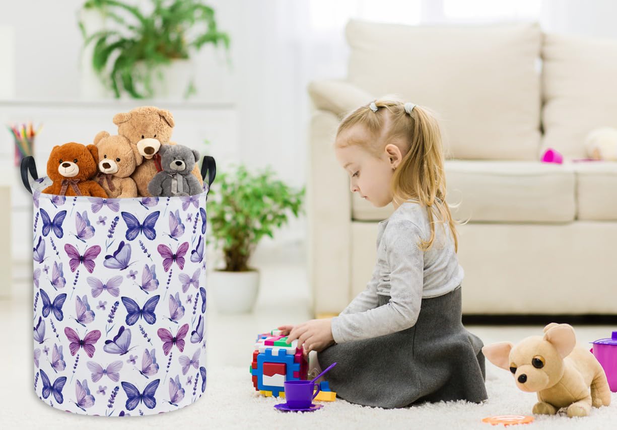 Ddbasket Butterfly Laundry Basket Kids Hamper For Nursery Boy And Girl Hamper Cute Kids Toys Storage Bin Organizer Room Decor Fo