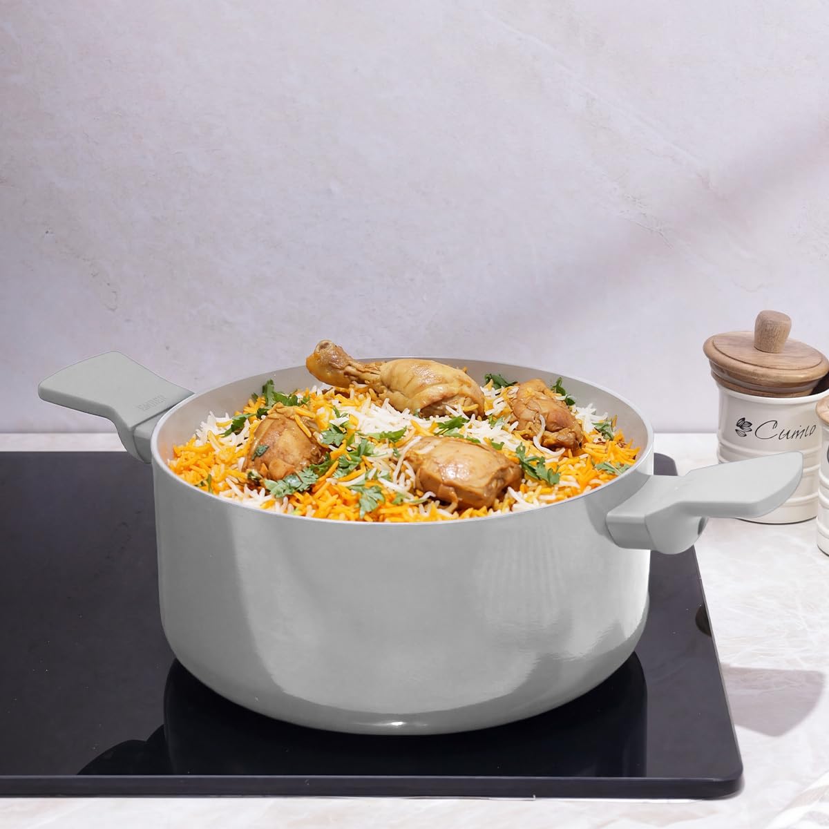 Ember Cookware Arcilla Ceramic Dutch Oven 24Cm | 5 Litre Non Stick Non Toxic Pot With Lid | Isi Certified | Ceramic Cookware | B