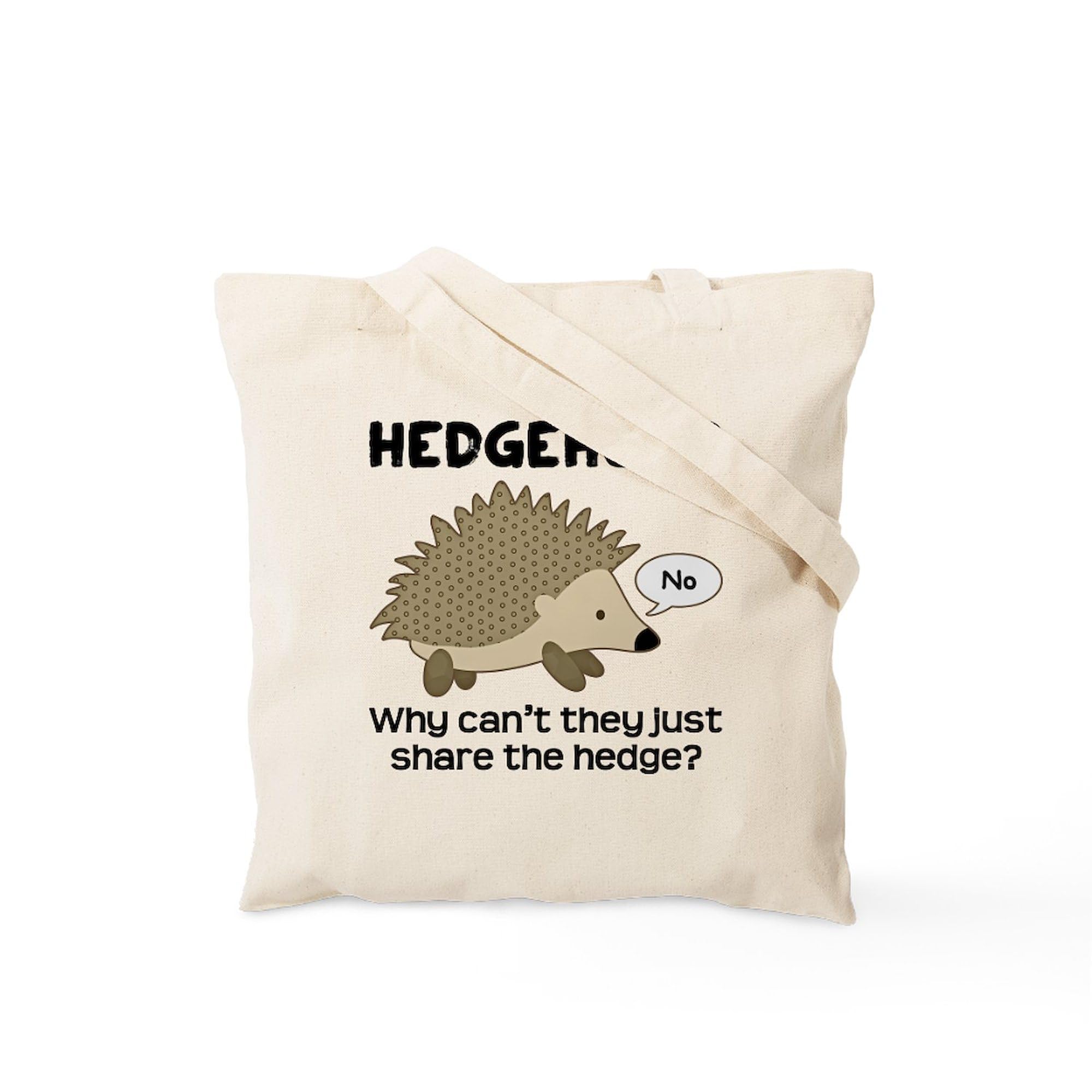 Cafepress Hedgehog Pun Tote Bag Natural Canvas Tote Bag, Reusable Shopping Bag