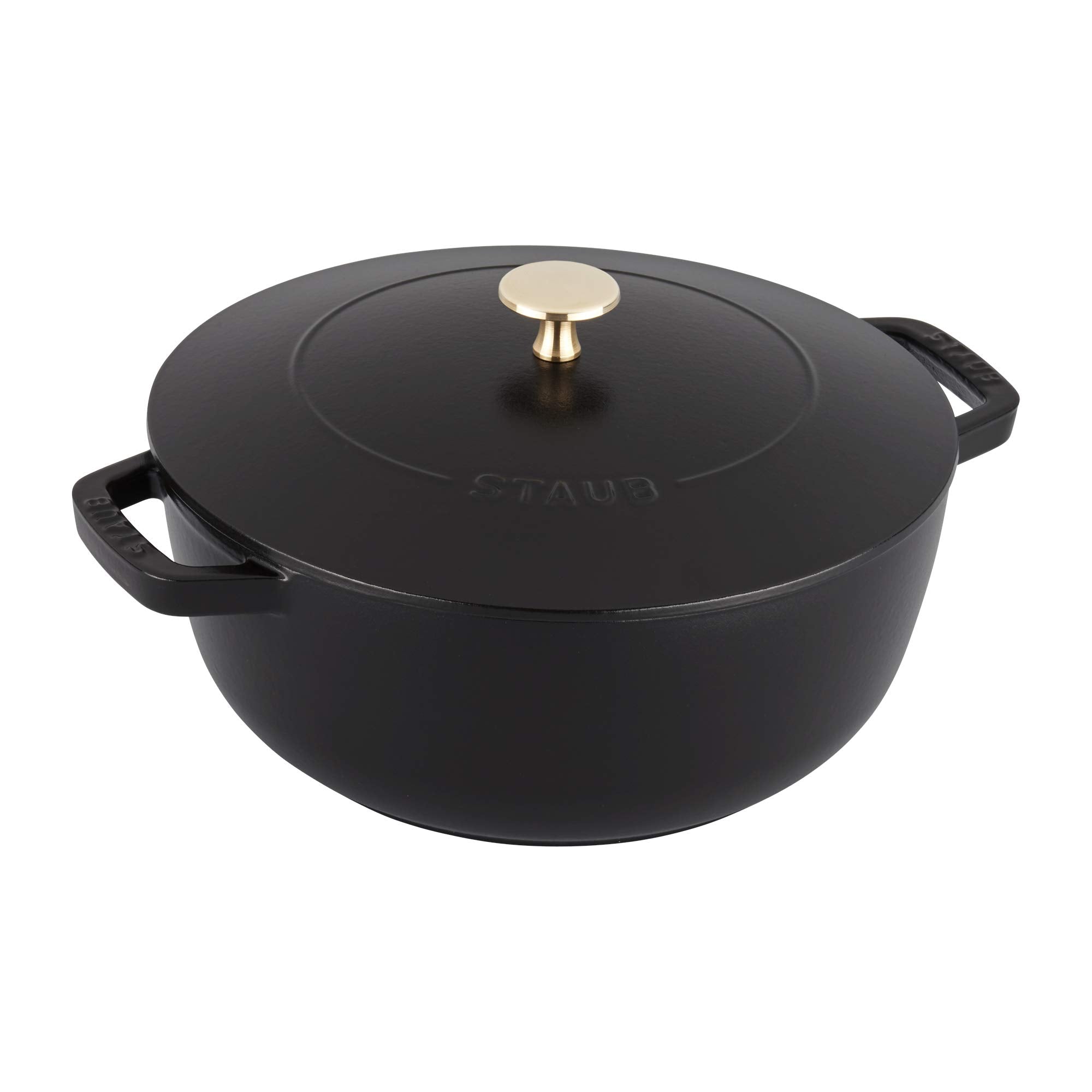 Staub Cast Iron Dutch Oven, 3.75Qt, Serves 3-4, Made In France, Black