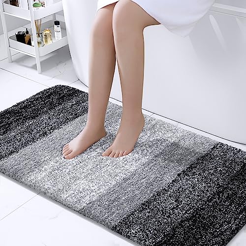 Olanly Luxury Bathroom Rug Mat 44X24, Extra Soft And Absorbent Microfiber Bath Rugs, Non-Slip Plush Shaggy Bath Carpet Runner, M